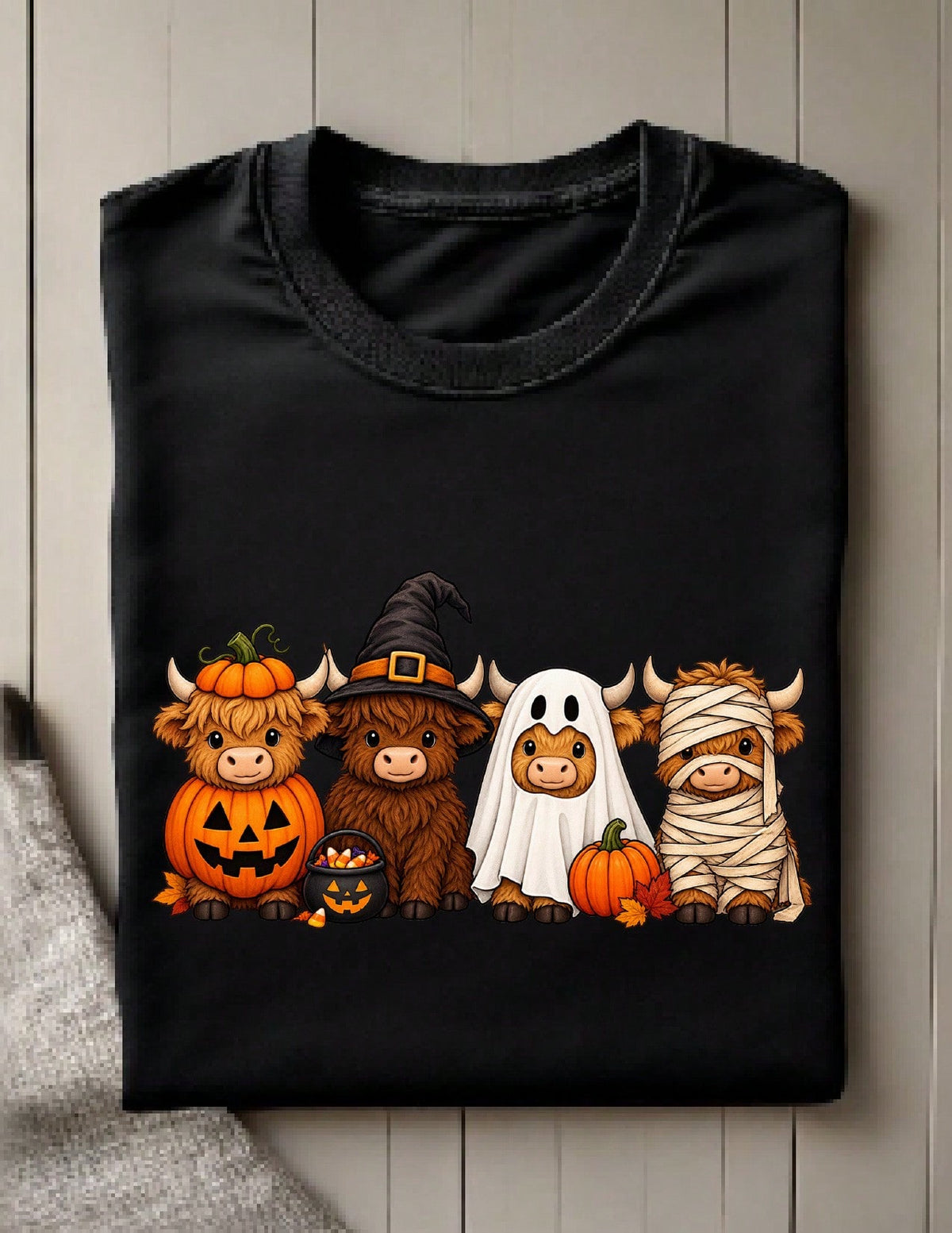 Halloween Highland Cow T-Shirt