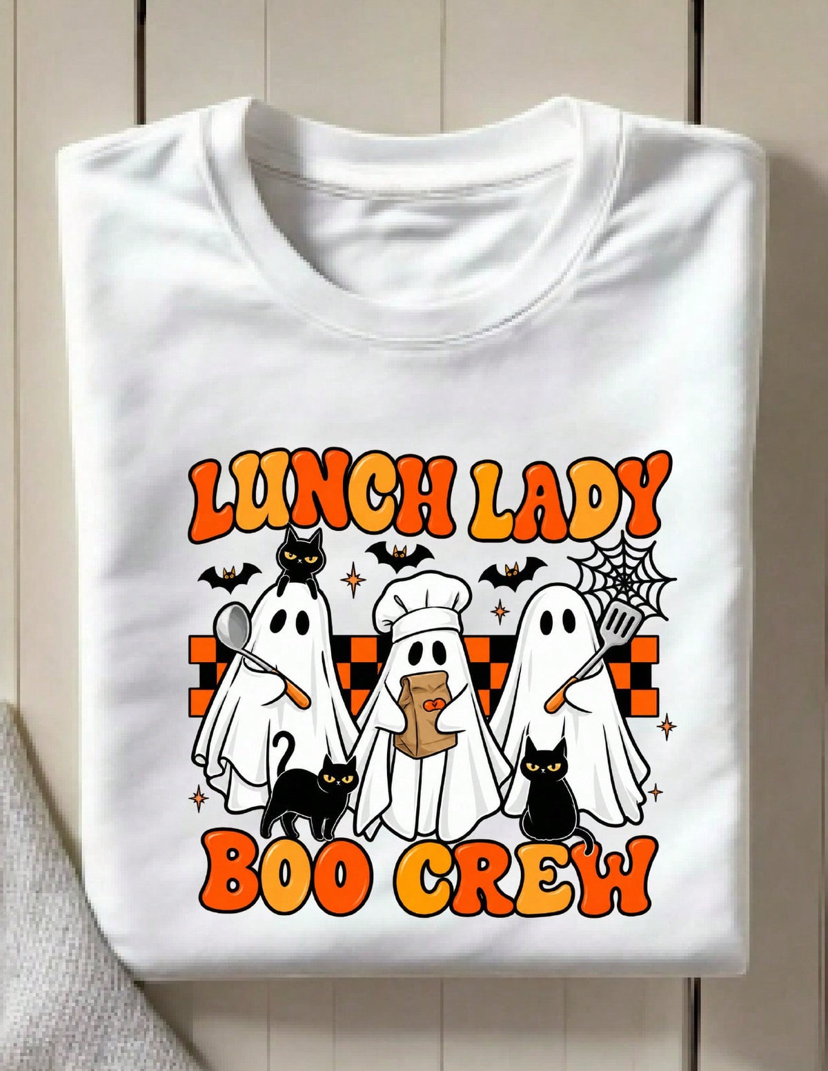 Lunch Lady Boo Crew T-Shirt