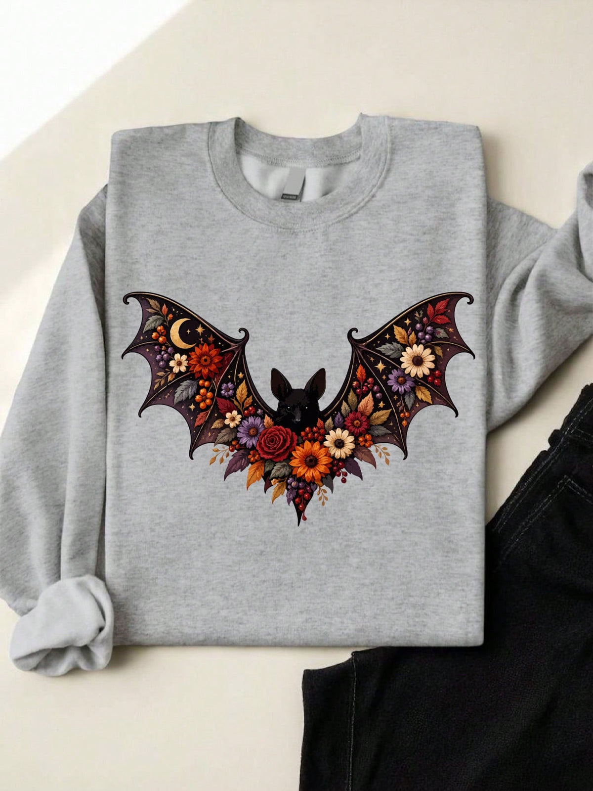Floral Bat Sweatshirt