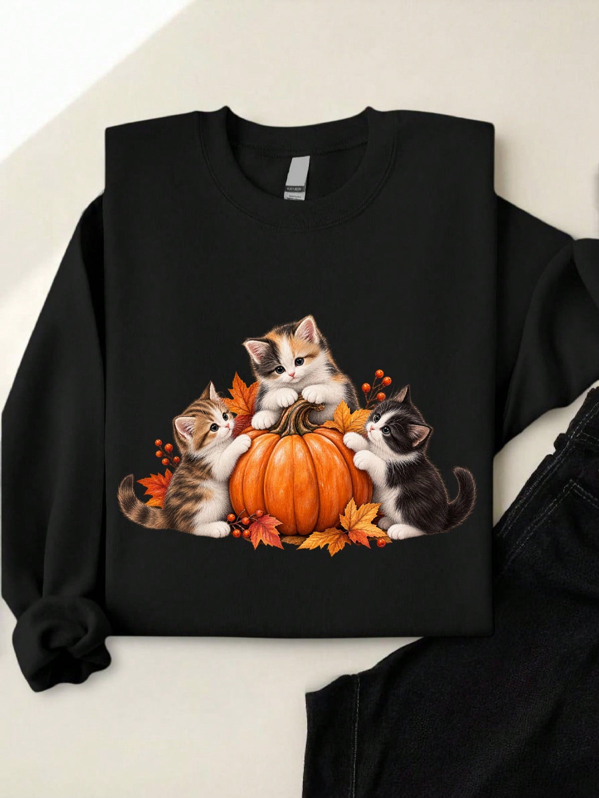 Fall Pumpkin Cat Sweatshirt