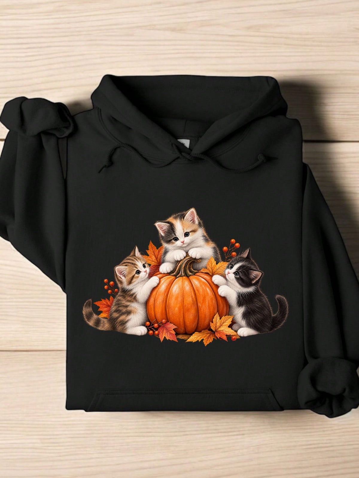 Fall Pumpkin Cat Hoodie