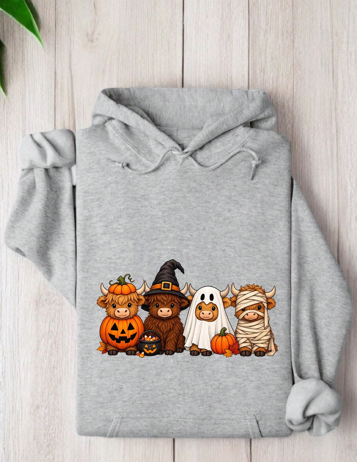 Halloween Highland Cow Hoodie