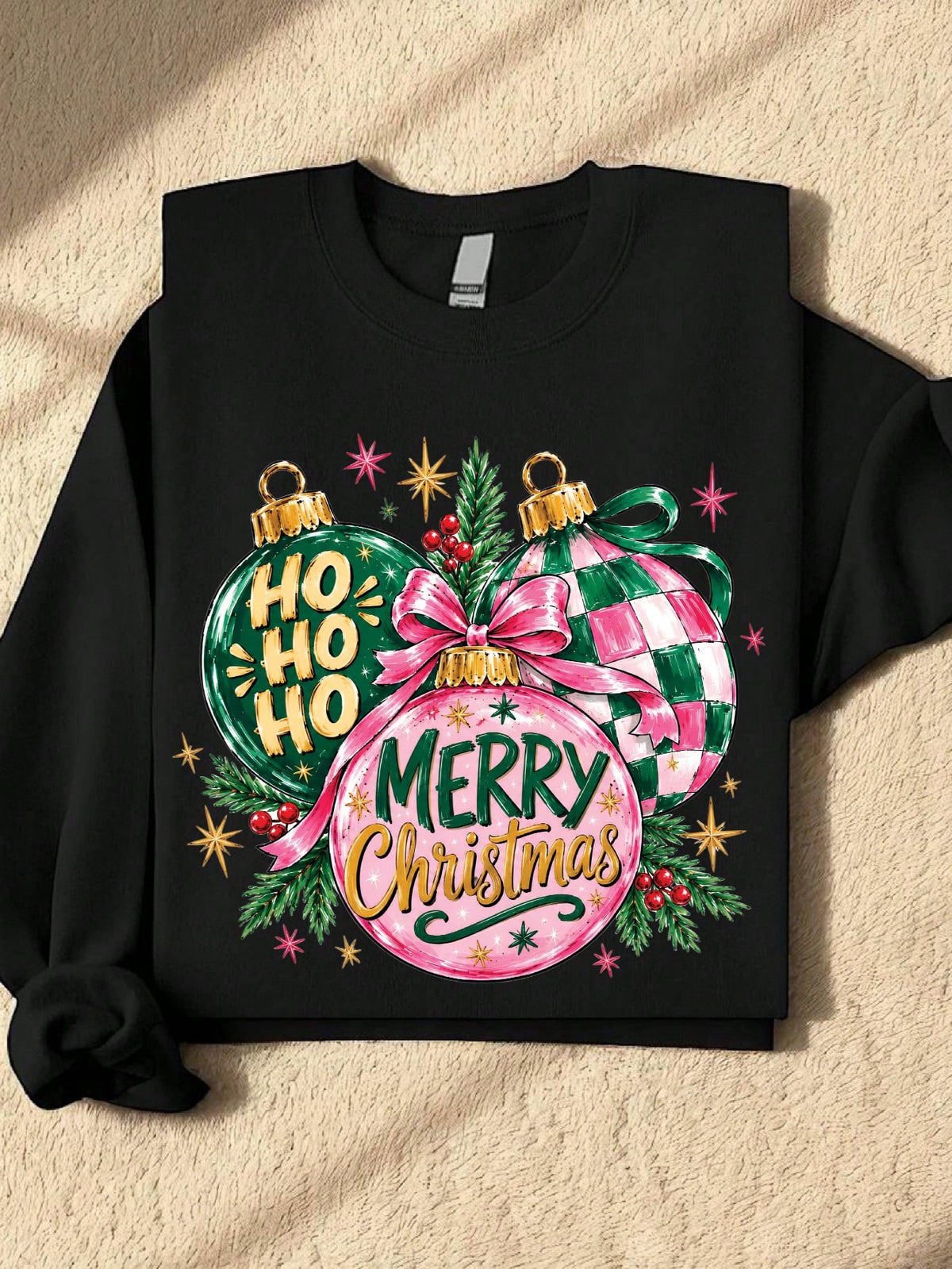 Christmas Ornaments Brushstroke Sweatshirt