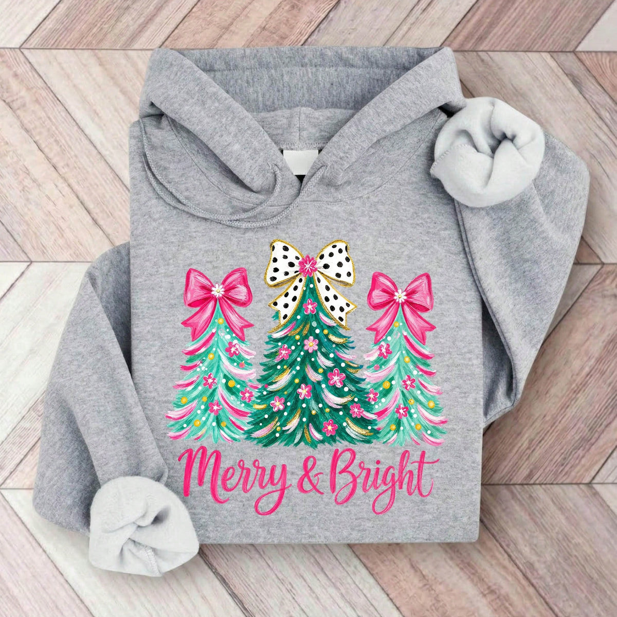 Merry And Bright Xmas Hoodie