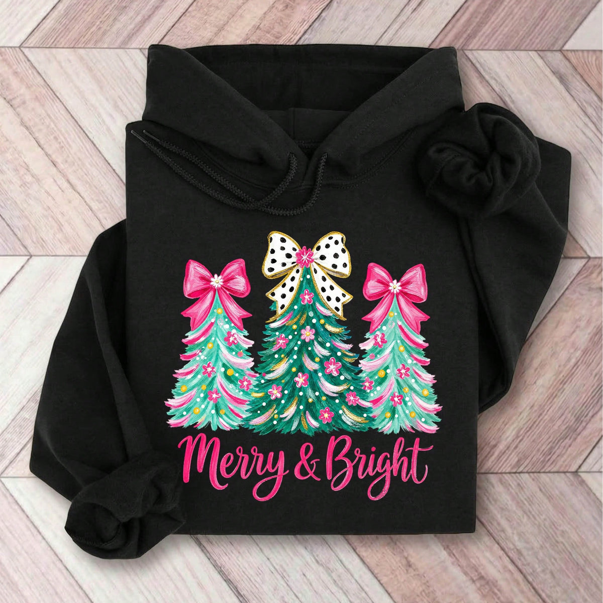 Merry And Bright Xmas Hoodie