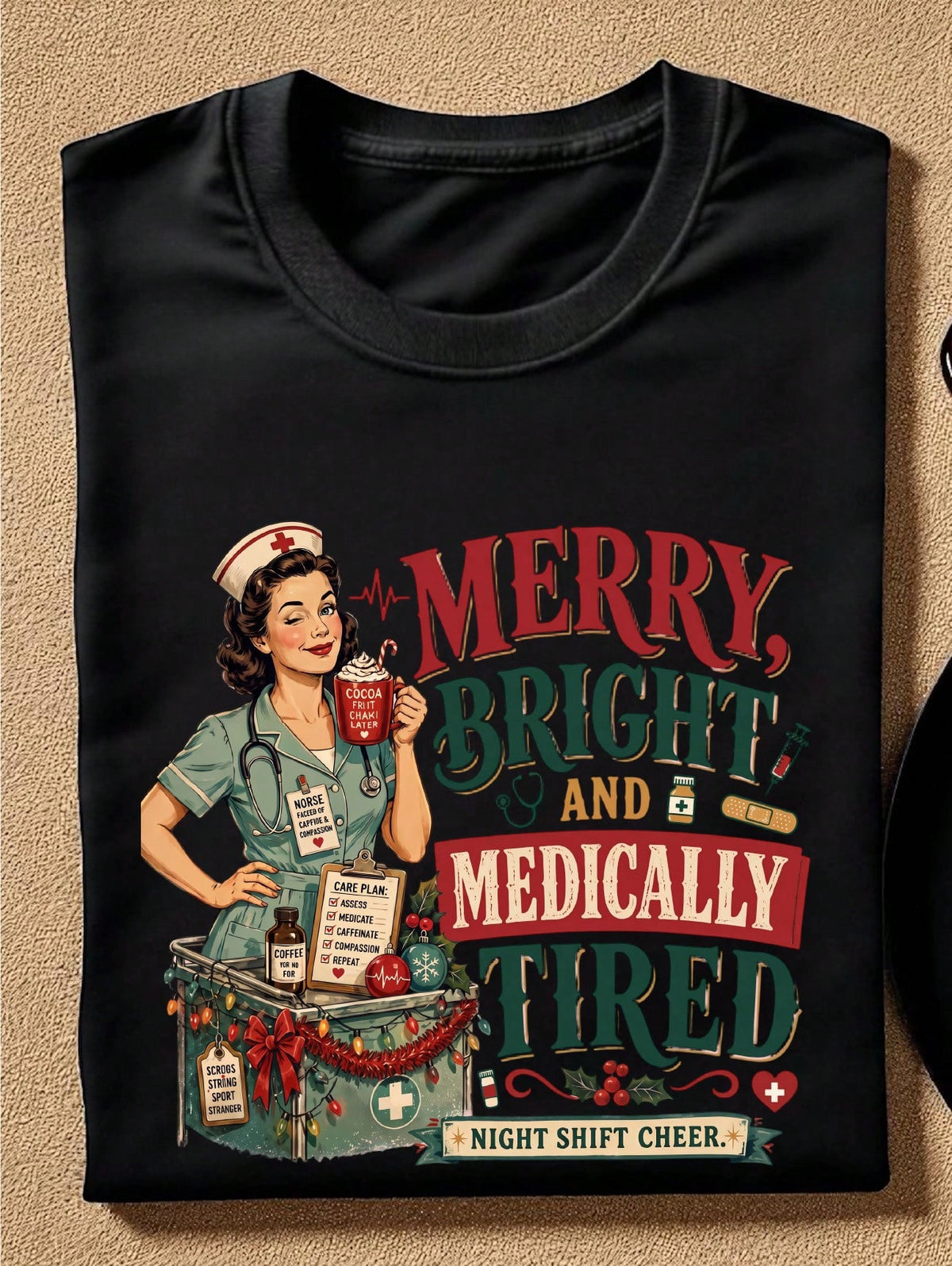 Merry Bright And Medical Tired T-Shirt