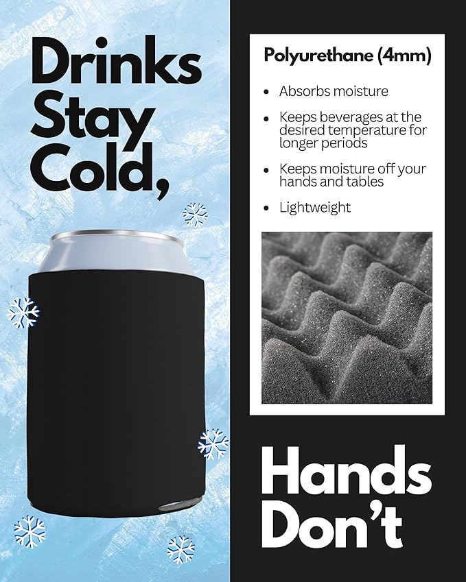 Can Cooler Drink Holder Custom Personalized Same Day Printing and Shipping