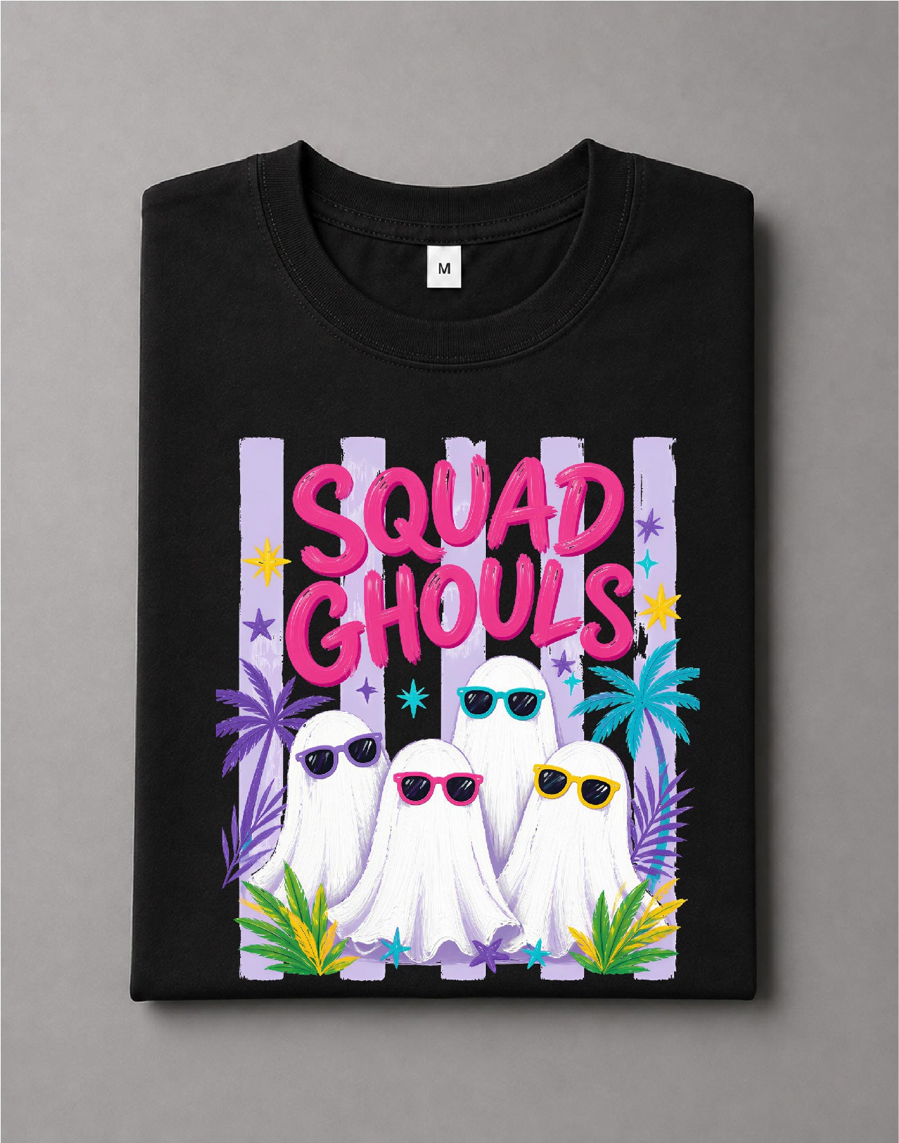Summer Squad Ghouls Shirt – Summerween Ghost Graphic Tee, Spooky Summer Shirt – DTF-11