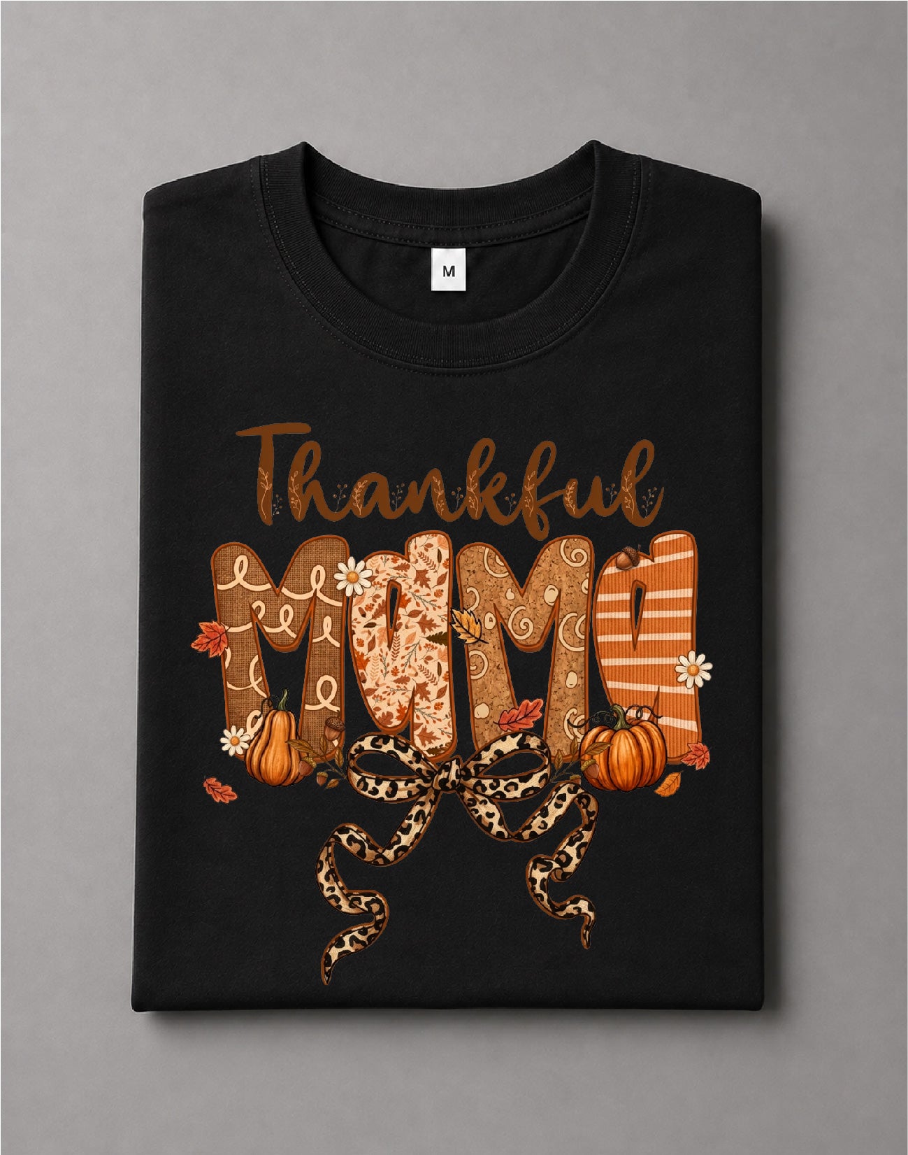 Thankful Mama Shirt – Thanksgiving Mom Graphic Tee, Fall Mommy Shirt, Grateful Mama Shirt DTF-19