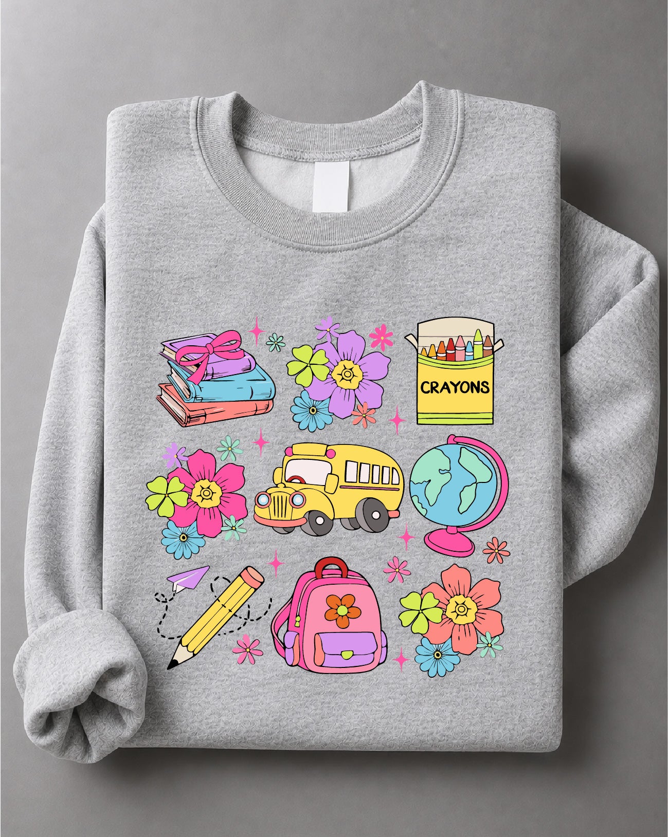 Coquette Teacher Sweatshirt – Bow Graphic, Preppy Educator Apparel, Classroom Gift – DTF-22
