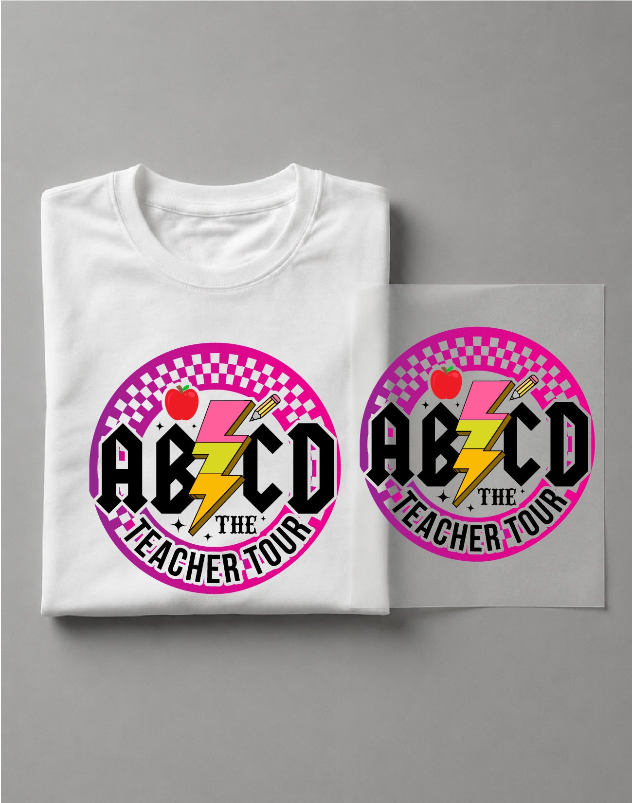 ABCD Teacher Tour Shirt – Funny Teacher Graphic Tee, Back to School Educator Shirt – DTF-24