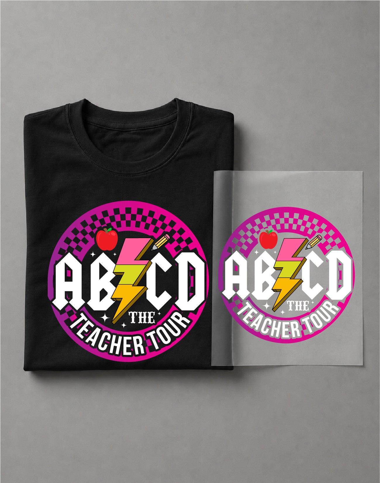 ABCD Teacher Tour Shirt – Funny Teacher Graphic Tee, Back to School Educator Shirt – DTF-24