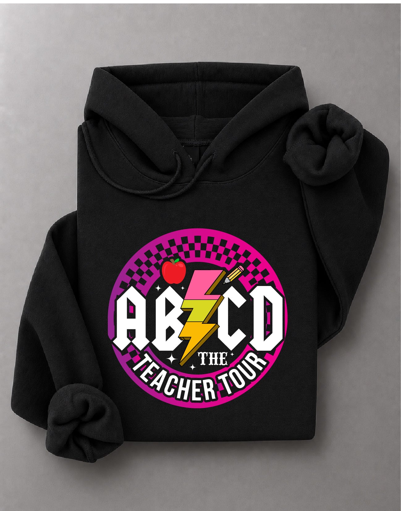 ABCD Teacher Tour Hoodie – Funny Teacher Graphic, Educator Apparel, School Gift – DTF-24X