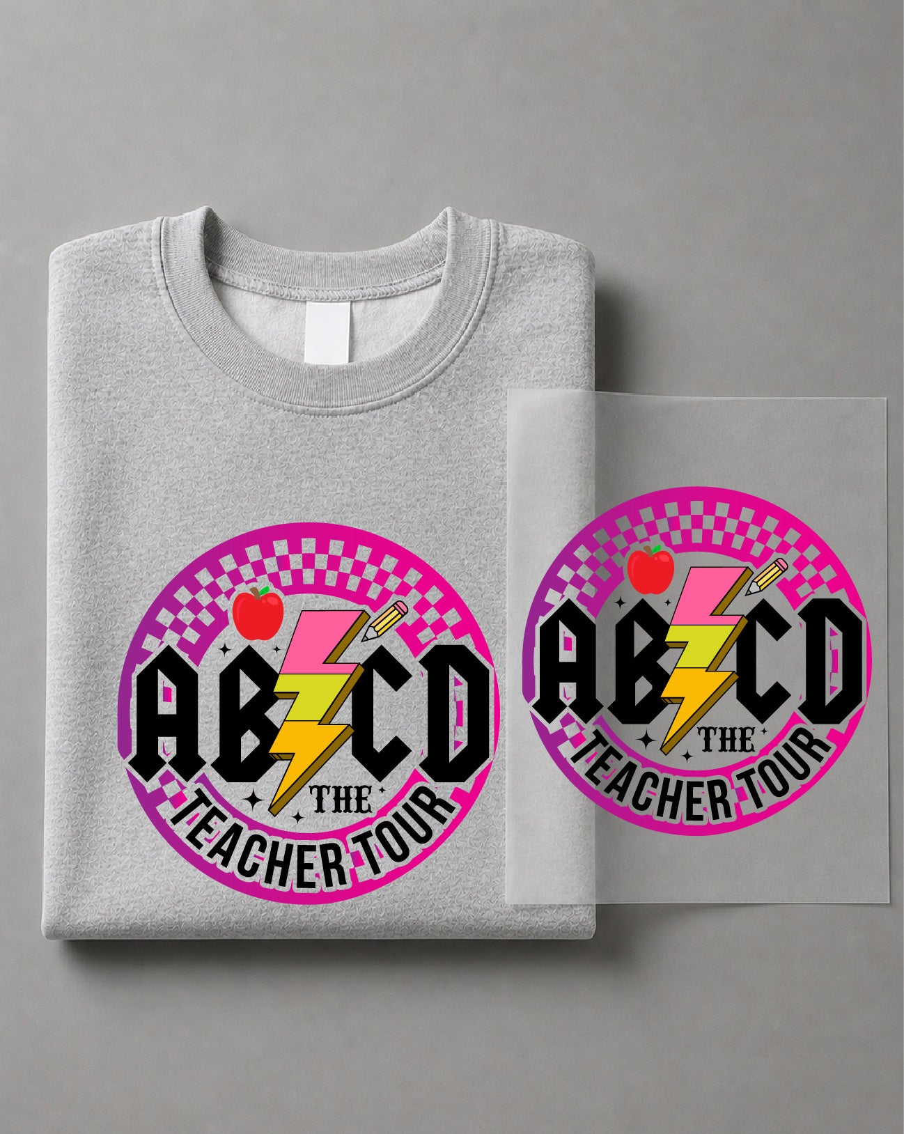 ABCD Teacher Tour Sweatshirt – Funny Teacher Graphic, Educator Apparel, School Gift – DTF-24