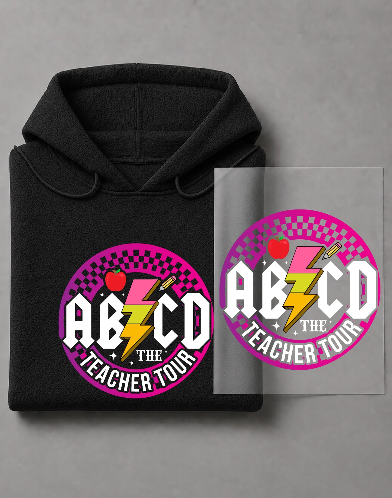 ABCD Teacher Tour Hoodie – Funny Teacher Graphic, Educator Apparel, School Gift – DTF-24X
