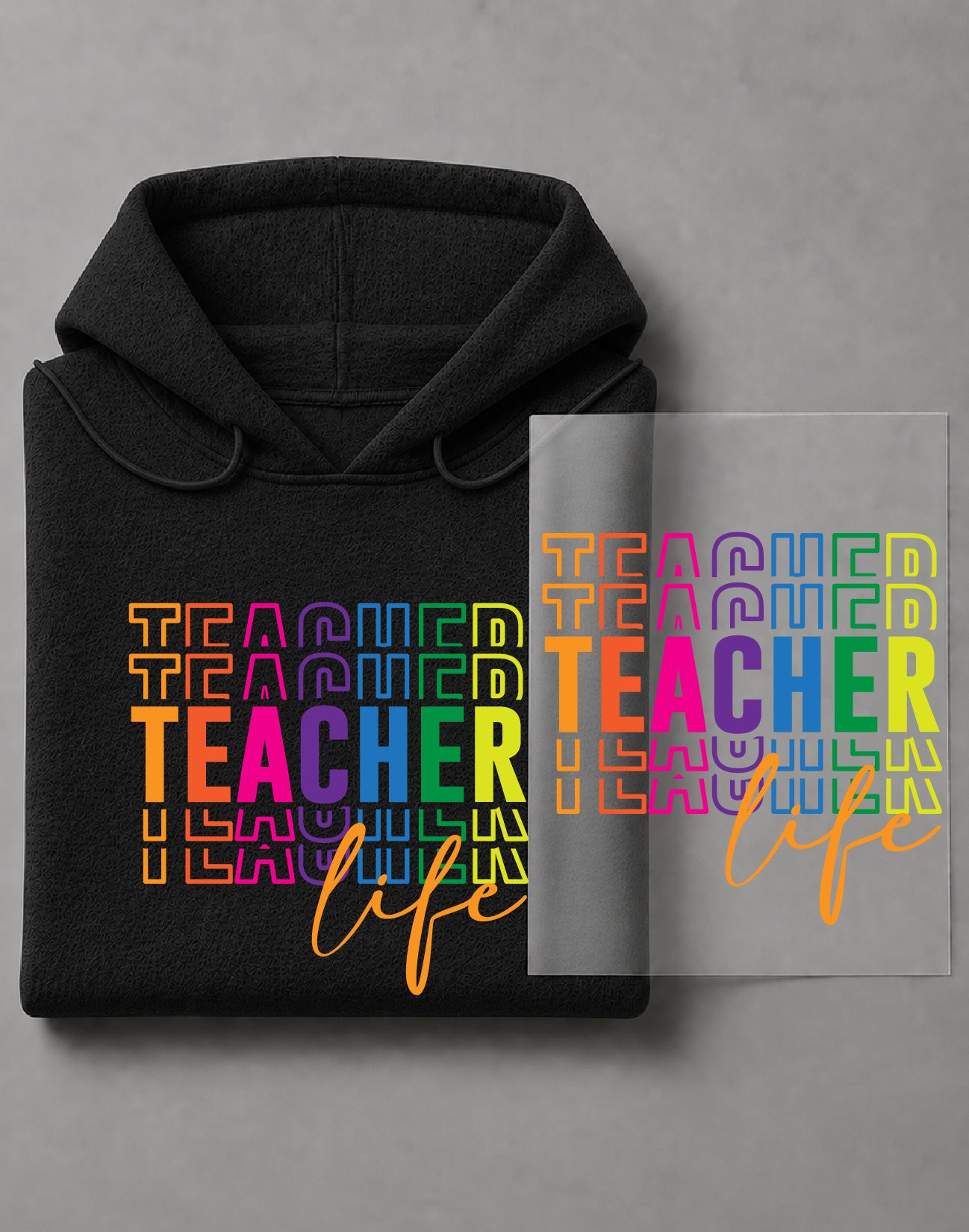 Teacher Life Hoodie – Teacher Graphic, Educator Apparel, Classroom Gift – DTF-25