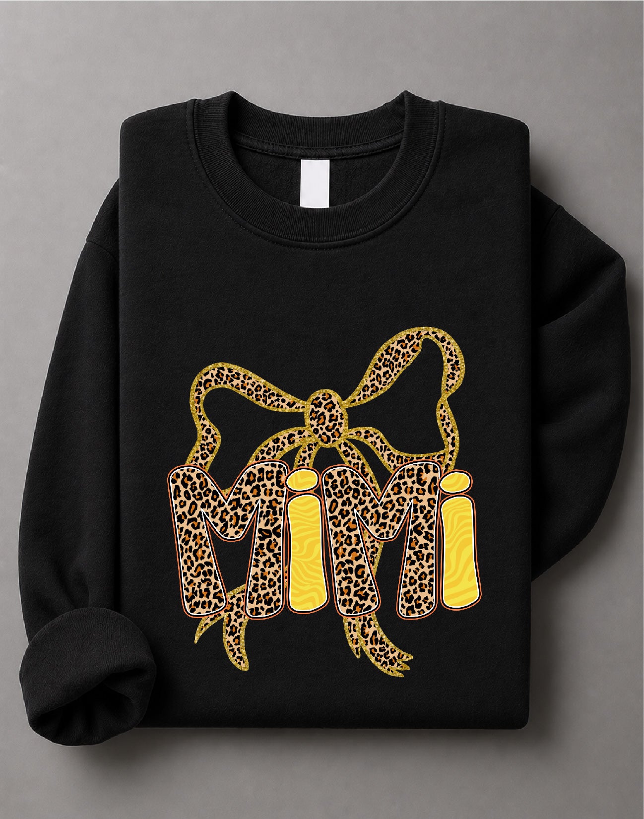 Preppy Mimi Leopard Sweatshirt – Leopard Graphic, Preppy Grandma Gift, Mimi Apparel – DTF-27