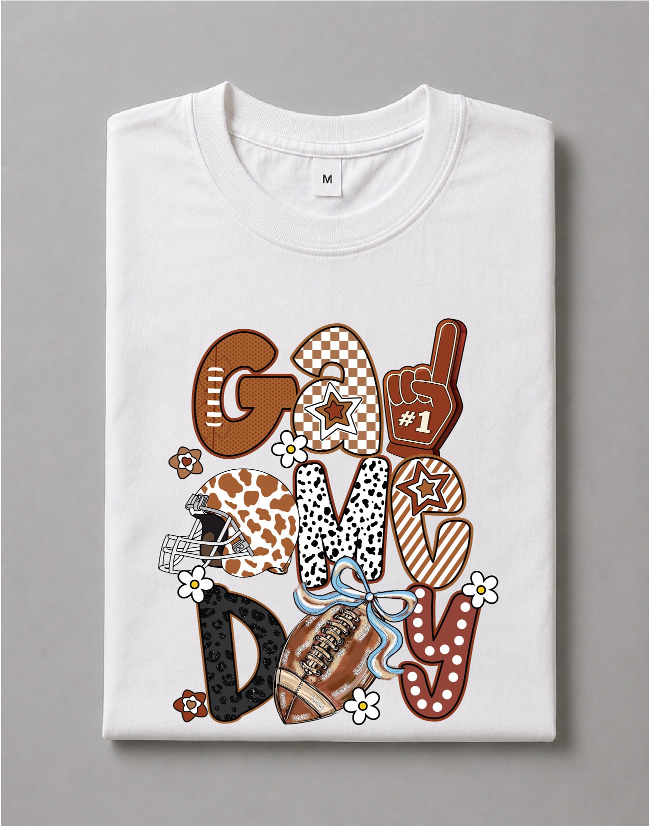 Retro Game Day Football Shirt – Vintage Football Graphic Tee, Game Day Sports Shirt – DTF-28