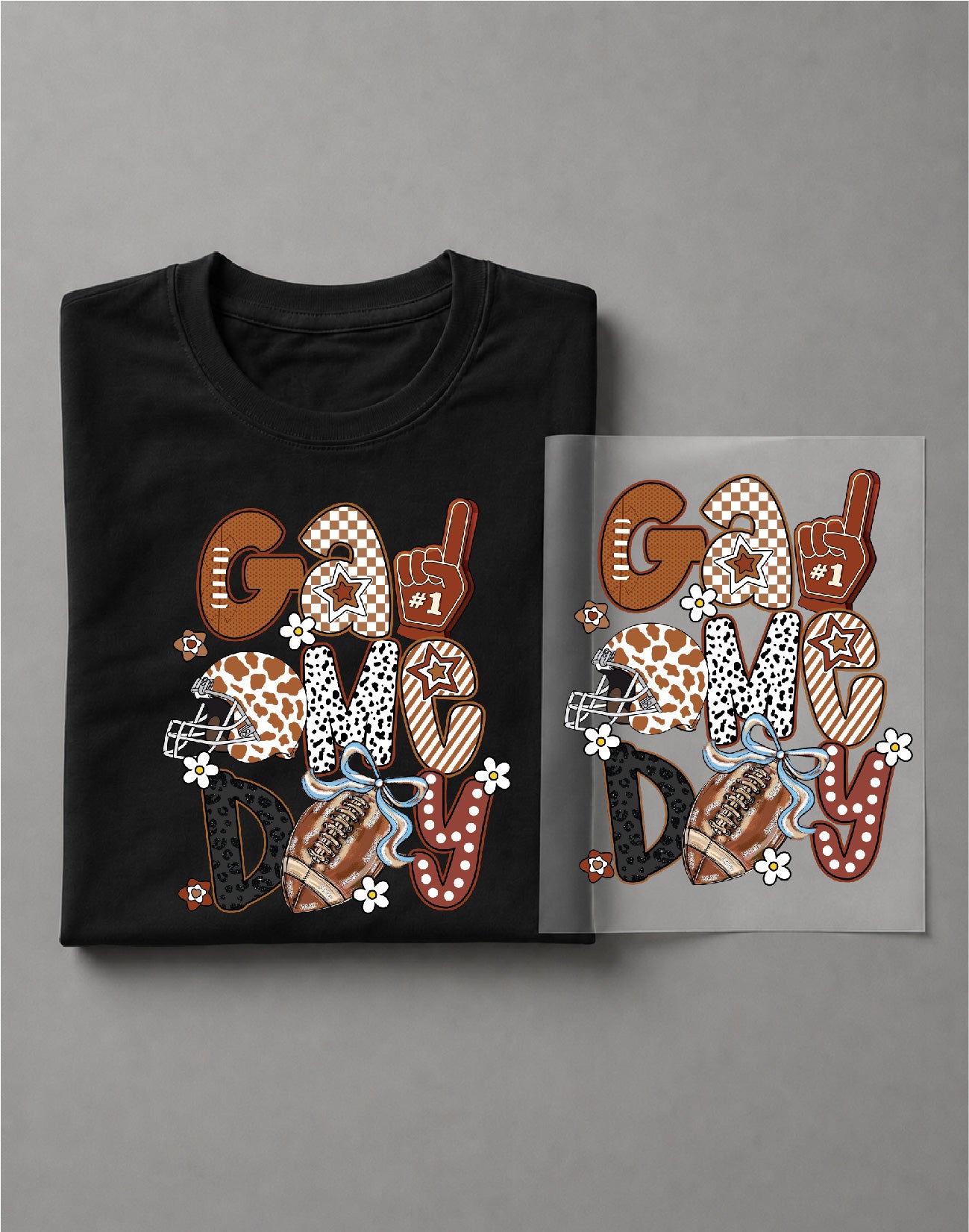 Retro Game Day Football Shirt – Vintage Football Graphic Tee, Game Day Sports Shirt – DTF-28