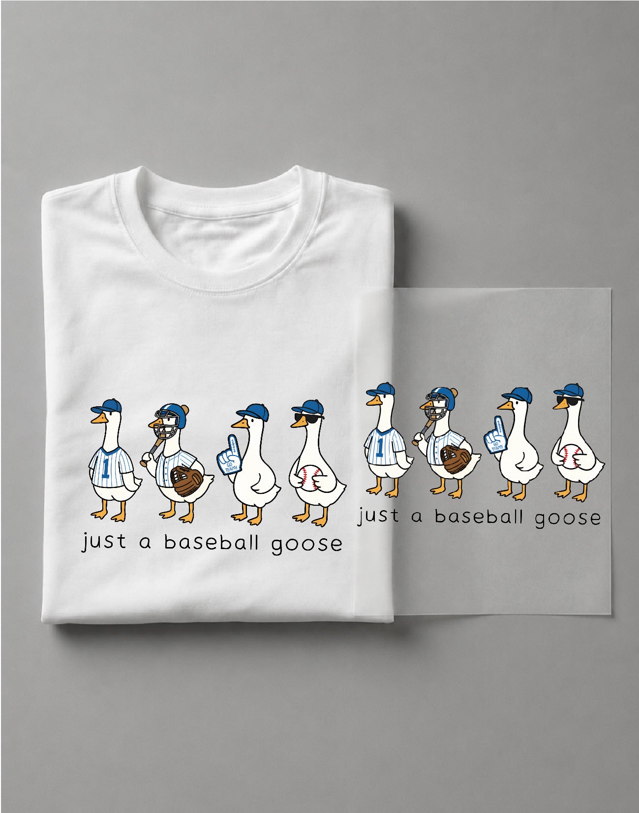 Just a Baseball Goose Shirt – Funny Goose Graphic Tee, Baseball Fan Shirt, Cute Sports Tee – DTF-29