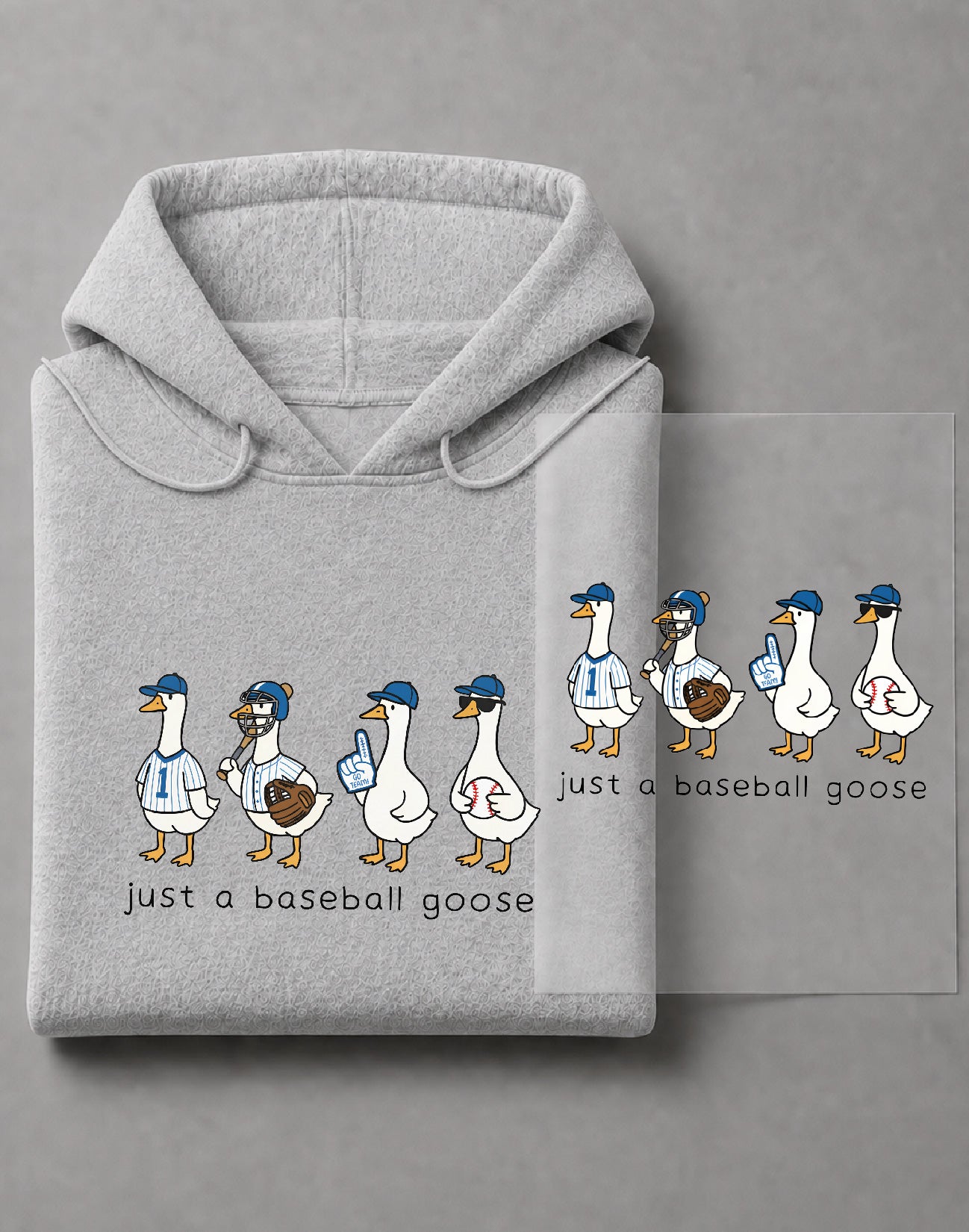 Just a Baseball Goose Hoodie – Funny Goose Graphic, Baseball Fan Apparel, Sports Gift – DTF-29