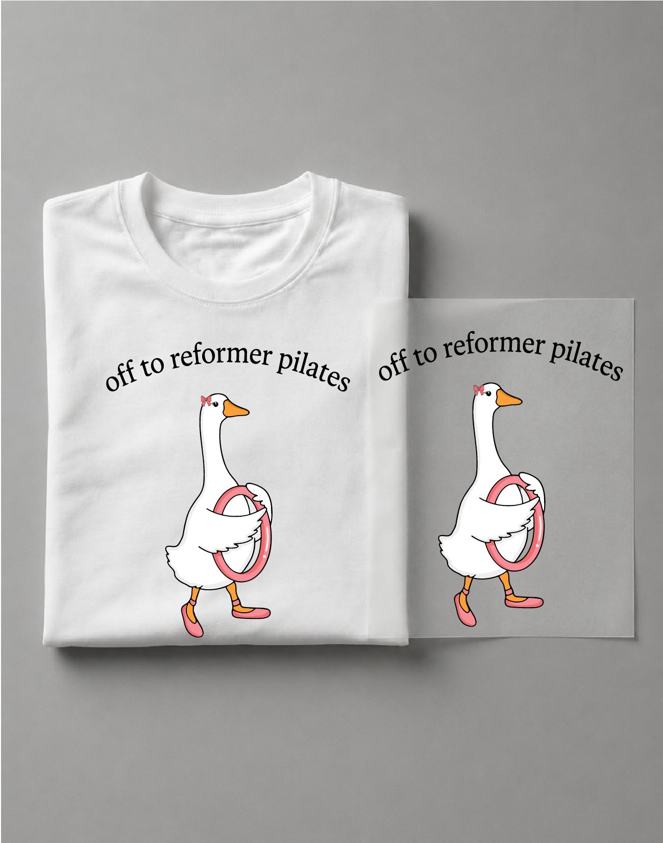 Off to Reformer Pilates Goose Shirt – Funny Goose Graphic Tee, Pilates Shirt, Workout Tee – DTF-30