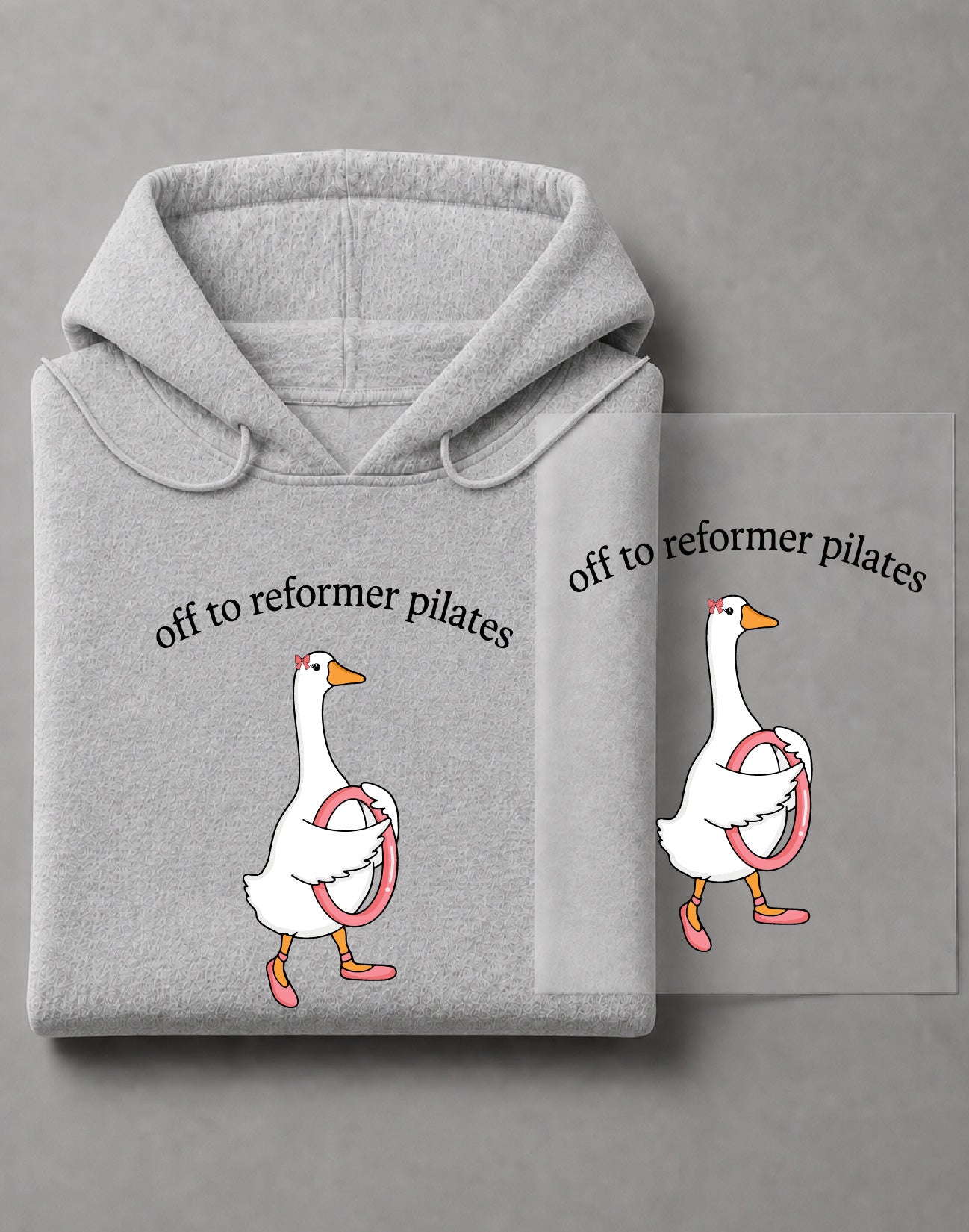 Off to Reformer Pilates Goose Hoodie – Funny Goose Graphic, Pilates Apparel, Workout Gift – DTF-30