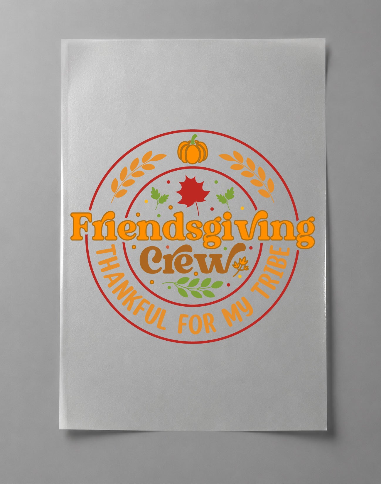Friendsgiving Crew Shirt – Thankful For My Tribe Graphic Tee, Thanksgiving Friends Shirt – DTF-31