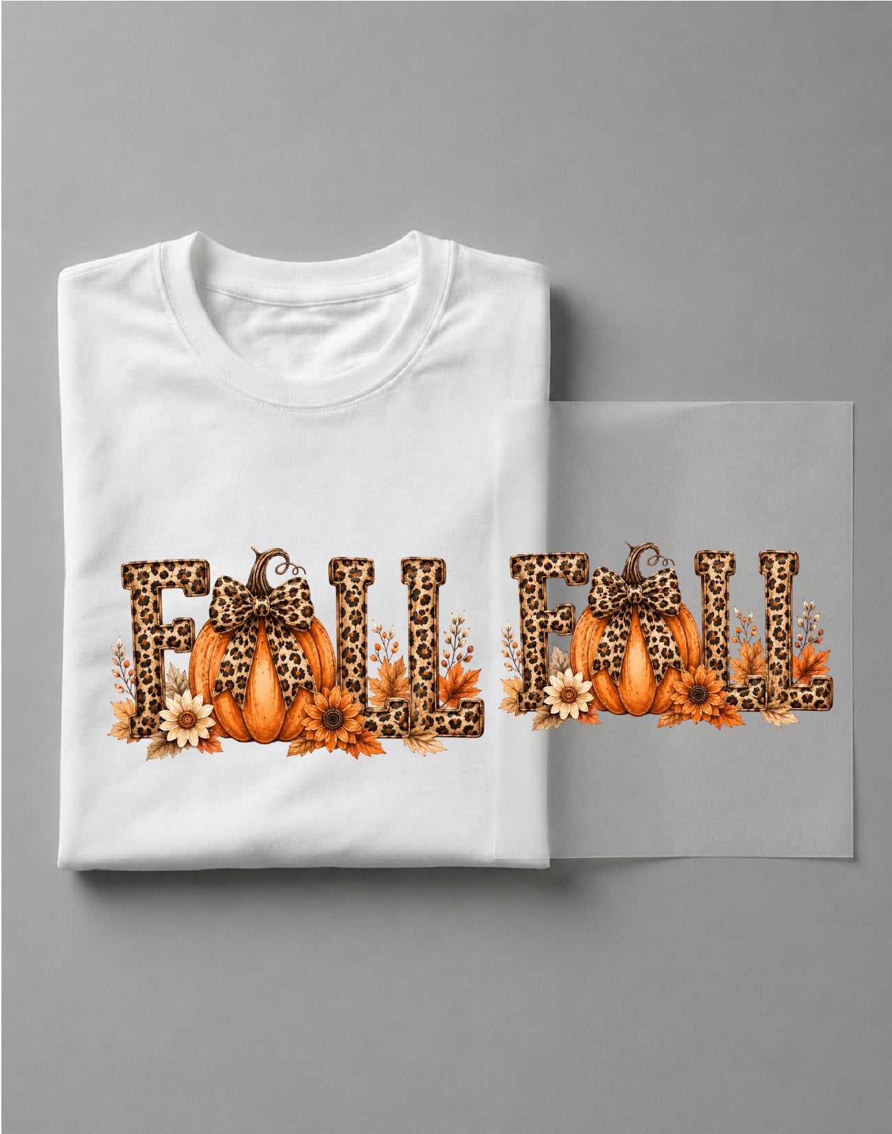 Autumn Leopard Fall Shirt – Leopard Graphic Tee, Fall Animal Print Shirt, Autumn Tee – DTF-33