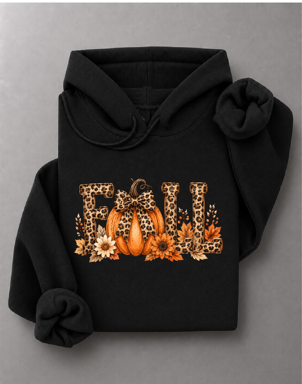 Autumn Leopard Fall Hoodie – Leopard Graphic, Fall Animal Print Apparel, Autumn Gift – DTF-33