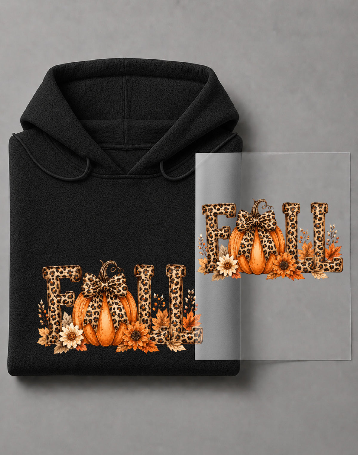 Autumn Leopard Fall Hoodie – Leopard Graphic, Fall Animal Print Apparel, Autumn Gift – DTF-33
