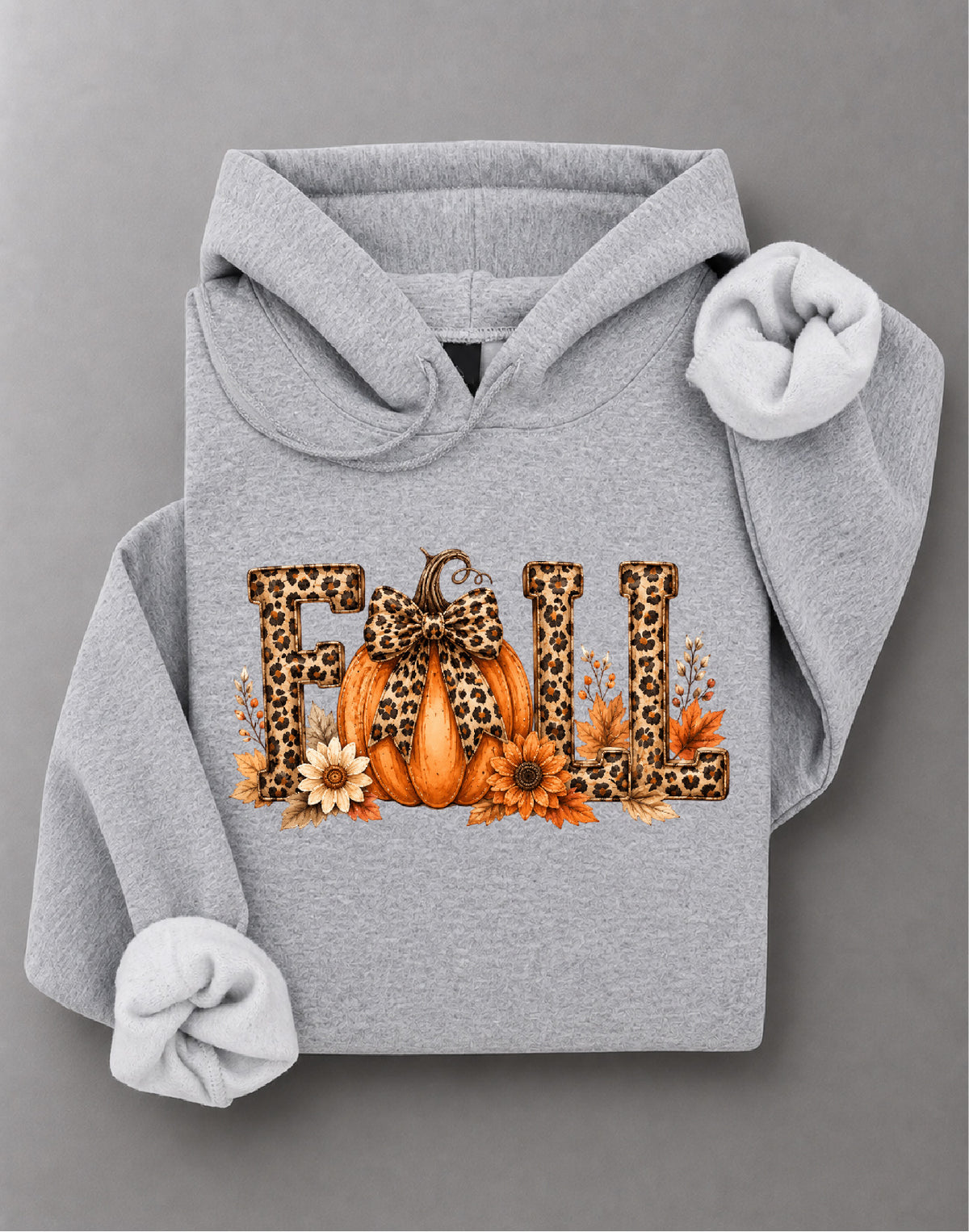 Autumn Leopard Fall Hoodie – Leopard Graphic, Fall Animal Print Apparel, Autumn Gift – DTF-33