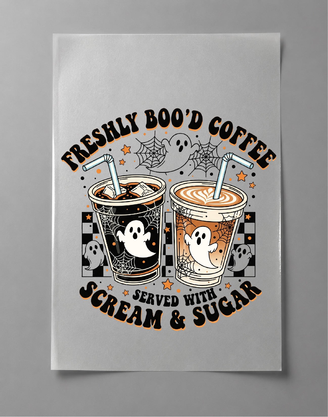 Freshly Boo'd Coffee Shirt – Funny Halloween Coffee Graphic Tee, Spooky Coffee Shirt – DTF-34