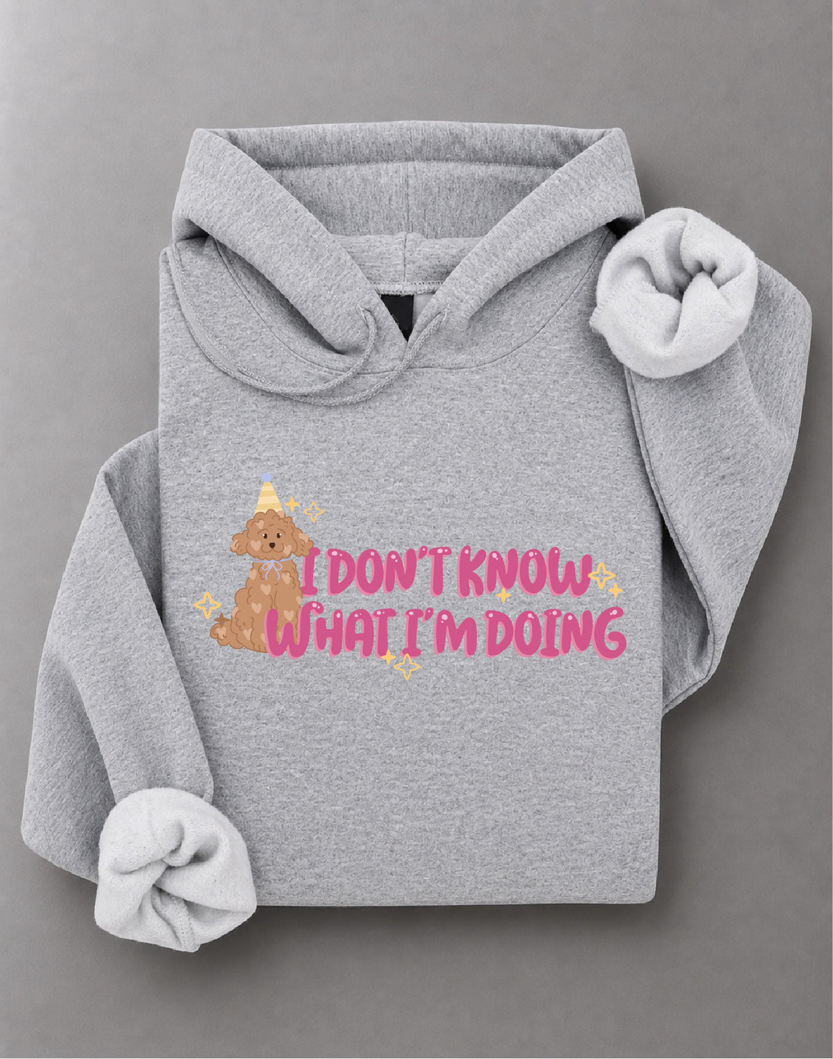 I Don't Know What I'm Doing Hoodie – Funny Puppy Graphic, Cute Dog Lover Apparel – DTF-35