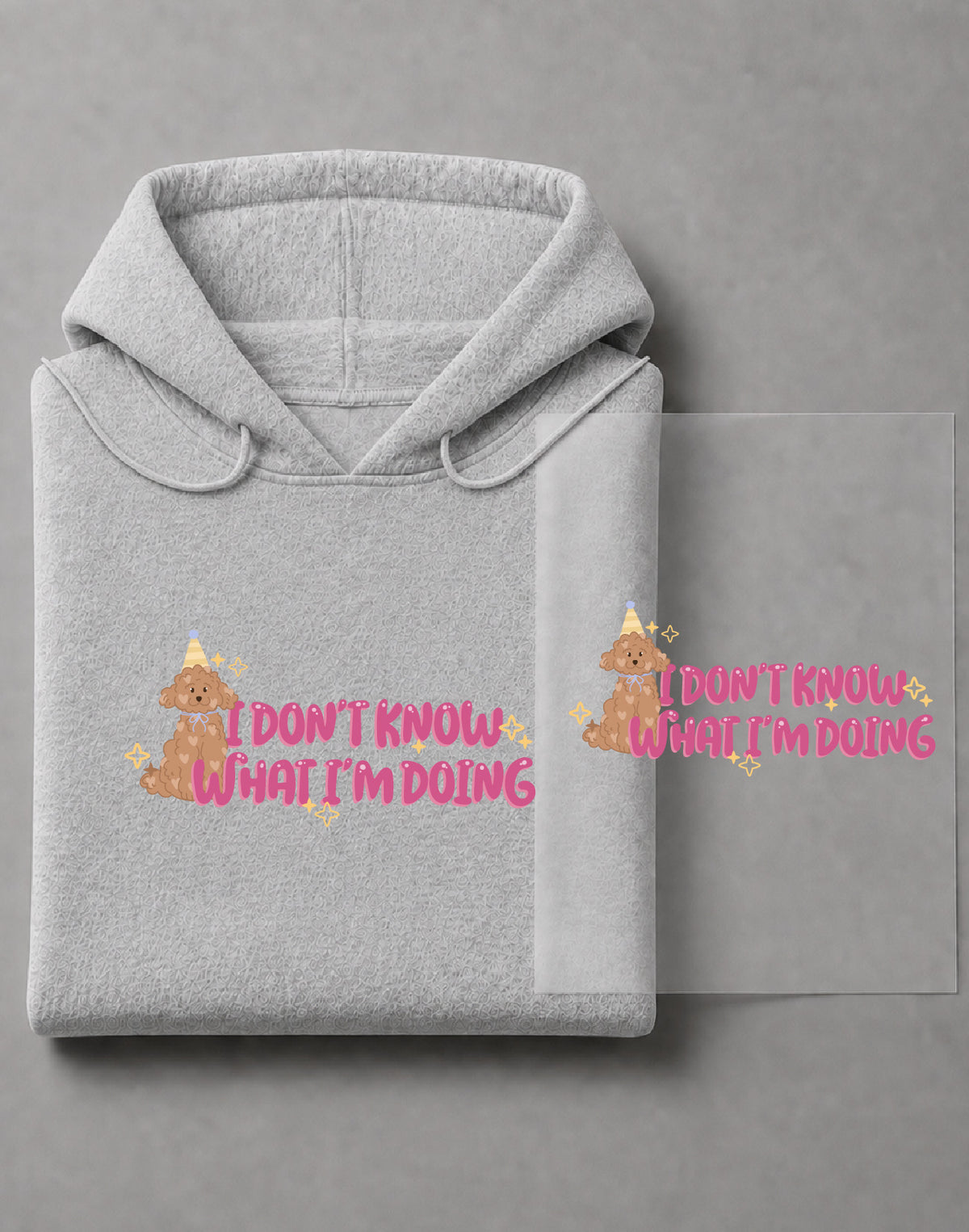 I Don't Know What I'm Doing Hoodie – Funny Puppy Graphic, Cute Dog Lover Apparel – DTF-35