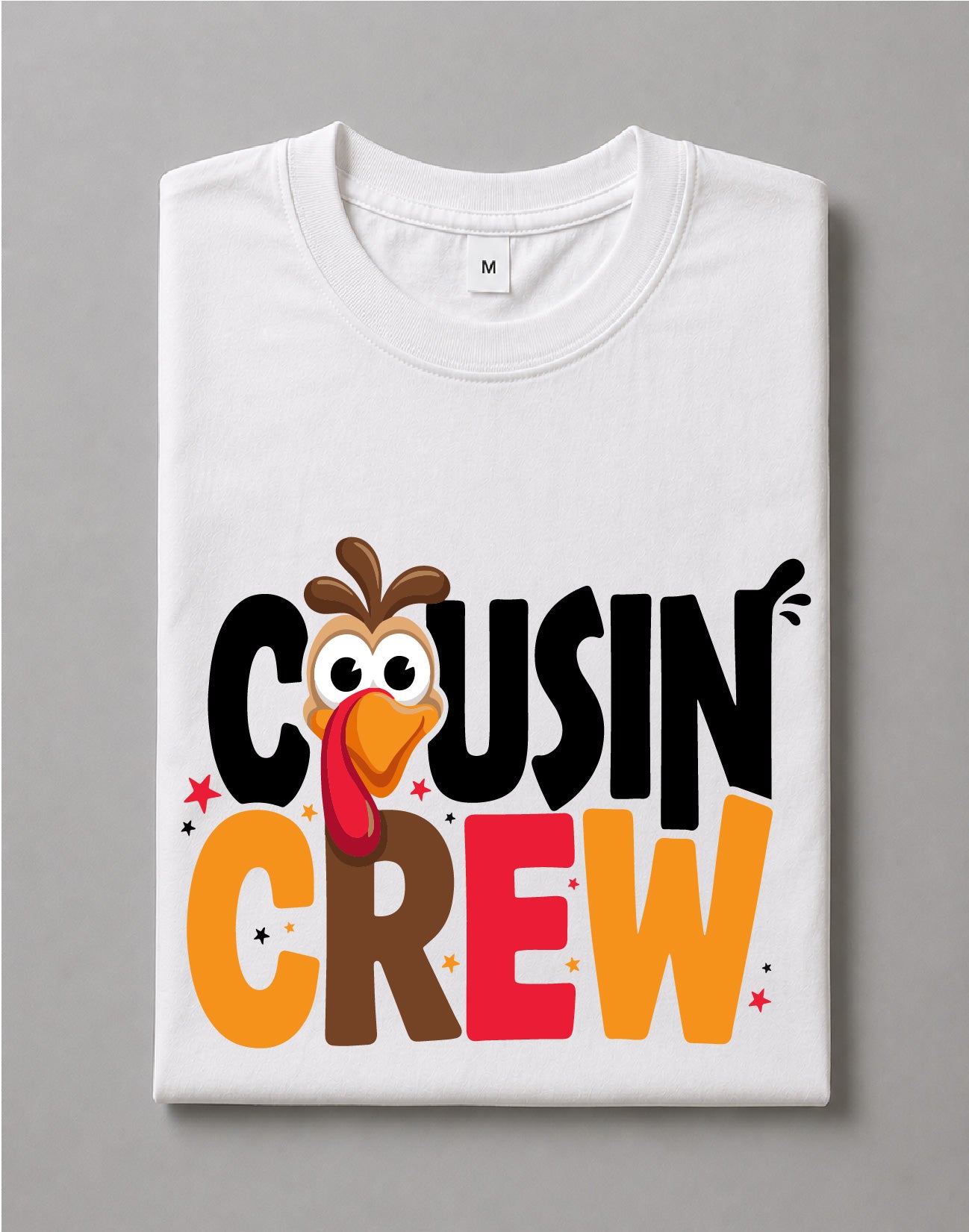 Cousin Crew Thanksgiving Shirt – Turkey Graphic Tee, Family Thanksgiving Shirt, Fall Cousin Tee – DTF-37