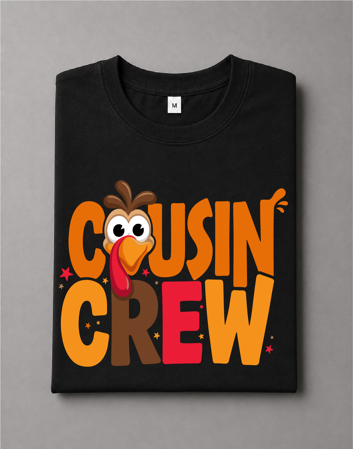 Cousin Crew Thanksgiving Shirt – Turkey Graphic Tee, Family Thanksgiving Shirt, Fall Cousin Tee – DTF-37
