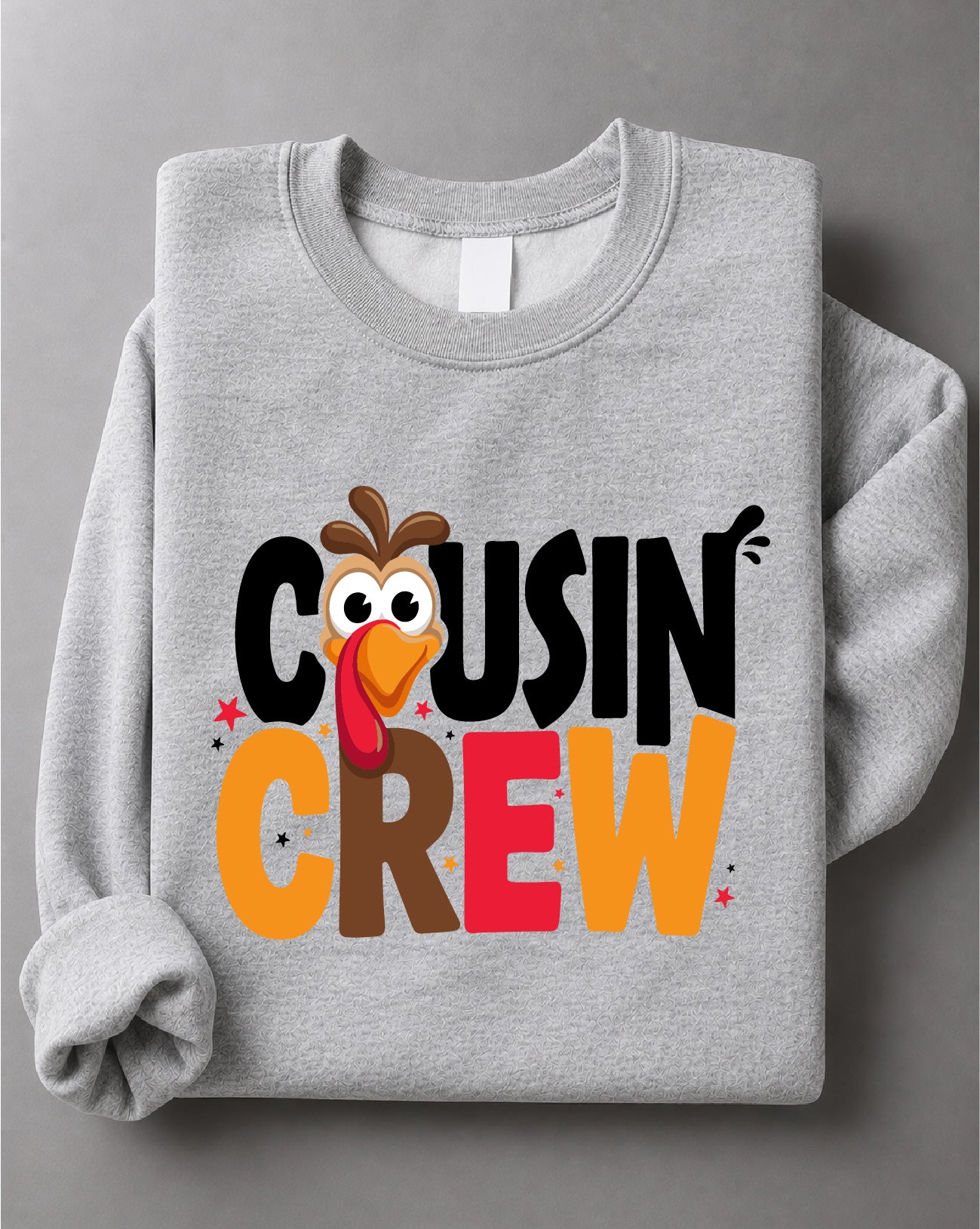 Cousin Crew Thanksgiving Sweatshirt – Turkey Graphic, Family Fall Apparel, Thanksgiving Gift – DTF-37