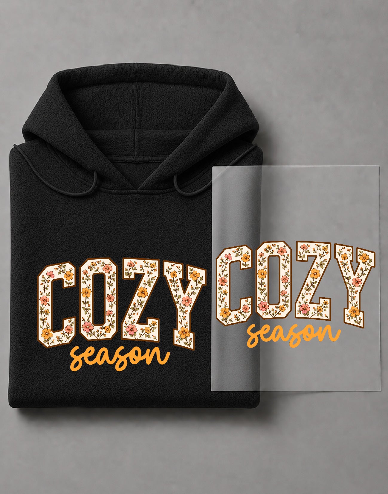 Cozy Season Thanksgiving Hoodie – Fall Graphic, Thanksgiving Apparel, Autumn Gift – DTF-38