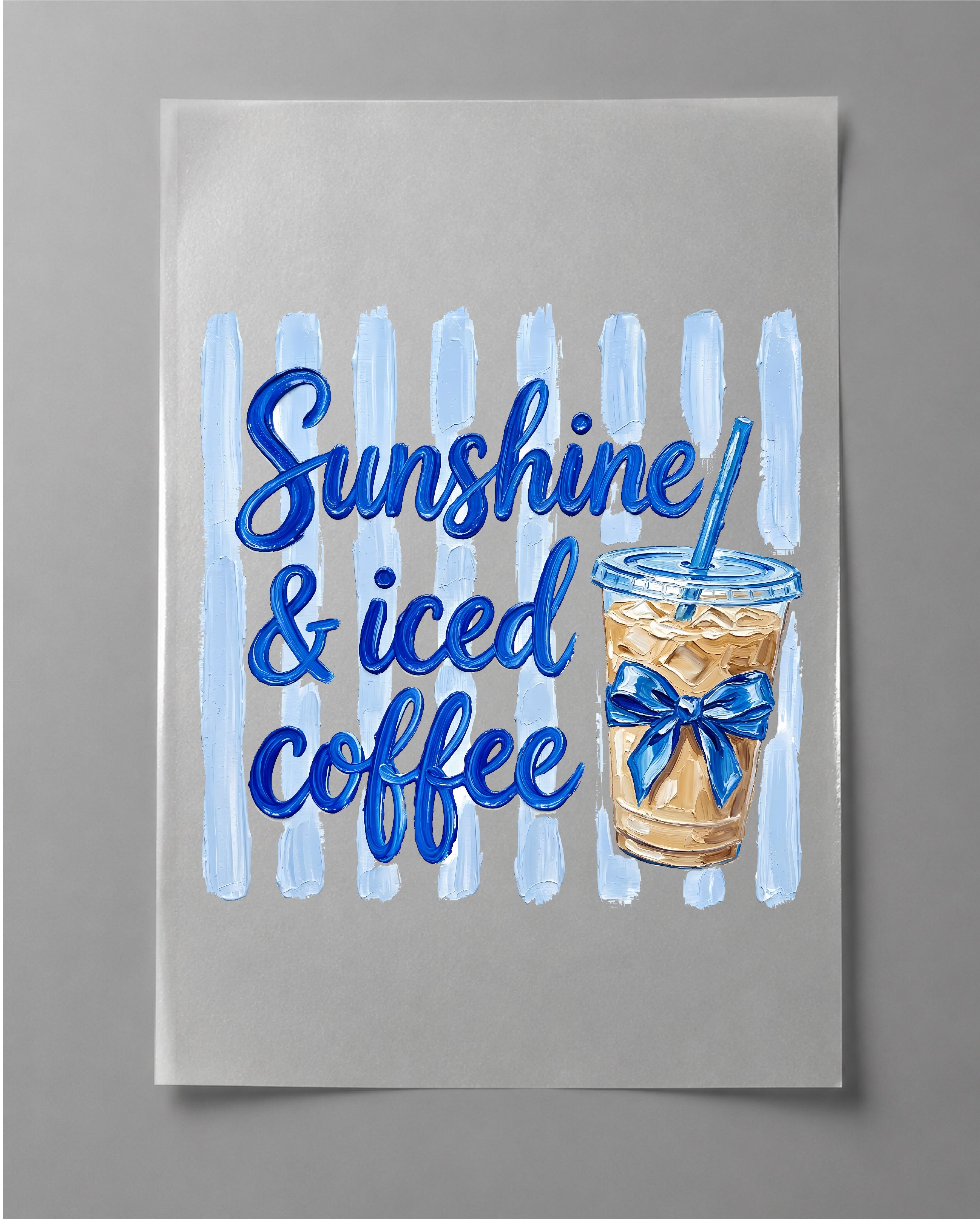 Sunshine and Iced Coffee Shirt – Coffee Lover Graphic Tee, Summer Sunshine Drink Shirt, Cute Coffee Aesthetic Shirt, Casual Vacation Tee – DTF-2