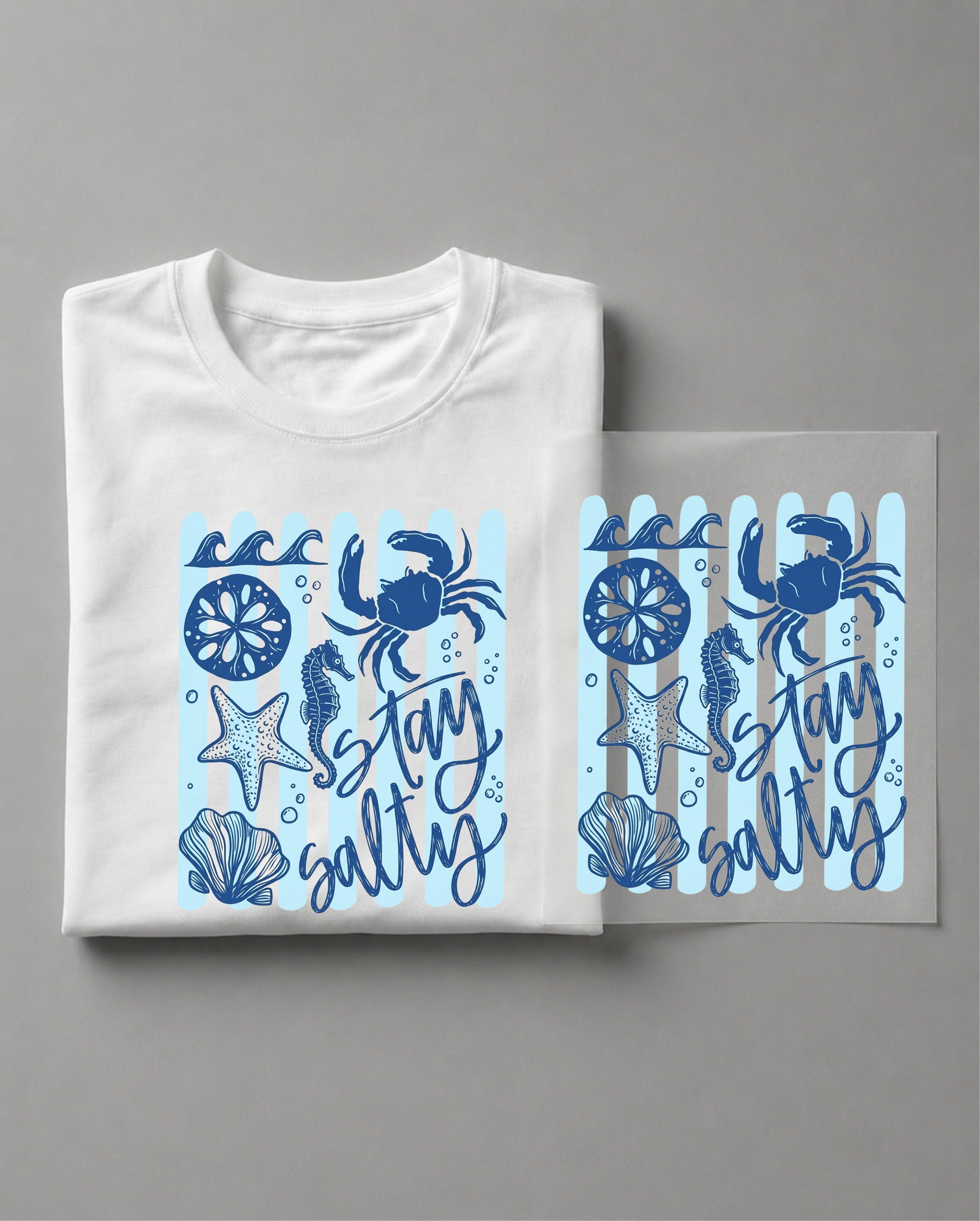 Stay Salty Shirt – Coastal Beach Graphic Tee, Ocean Lover Shirt, Summer Vacation Shirt, Nautical Graphic Tee, Beachy Casual Shirt – DTF-3