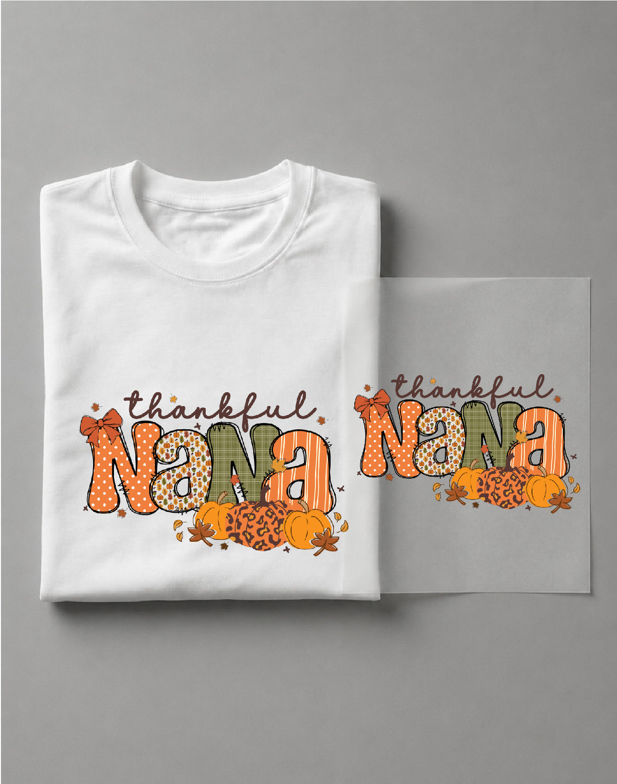 Thankful Nana Shirt – Thanksgiving Grandma Graphic Tee, Nana Shirt, Grateful Family Tee – DTF-39