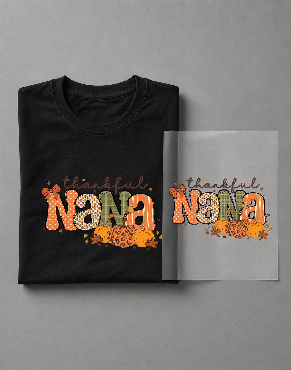 Thankful Nana Shirt – Thanksgiving Grandma Graphic Tee, Nana Shirt, Grateful Family Tee – DTF-39
