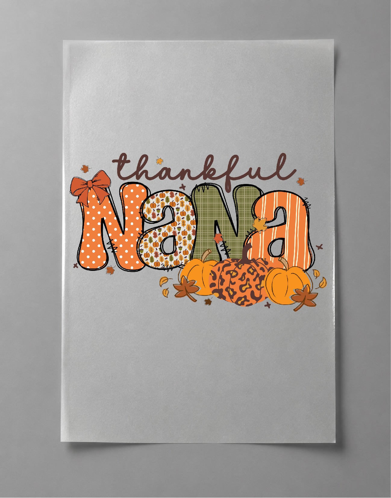 Thankful Nana Shirt – Thanksgiving Grandma Graphic Tee, Nana Shirt, Grateful Family Tee – DTF-39