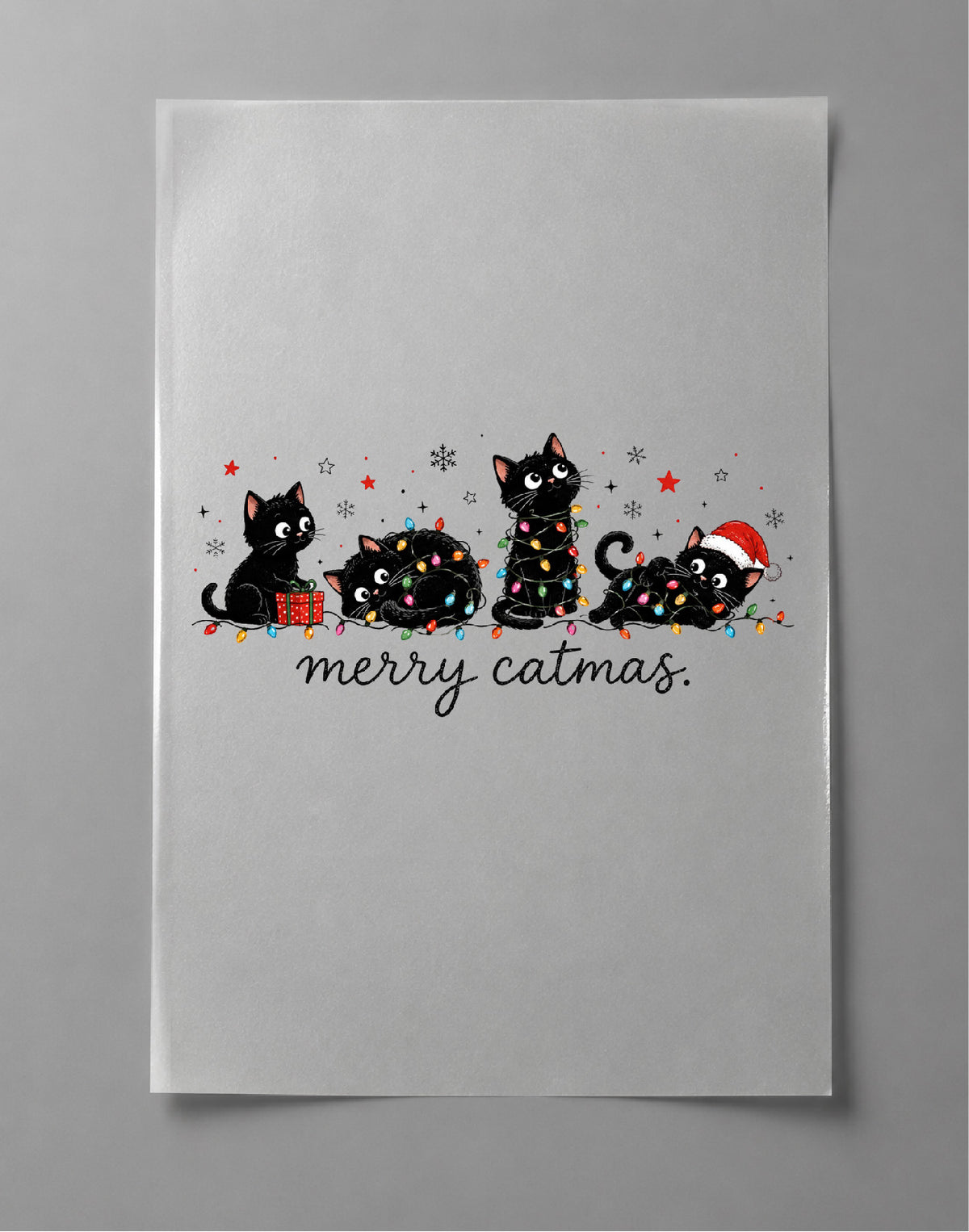 Merry Catmas Shirt – Funny Christmas Cat Graphic Tee, Cute Cat Holiday Shirt, Christmas Gift Shirt – DTF-42