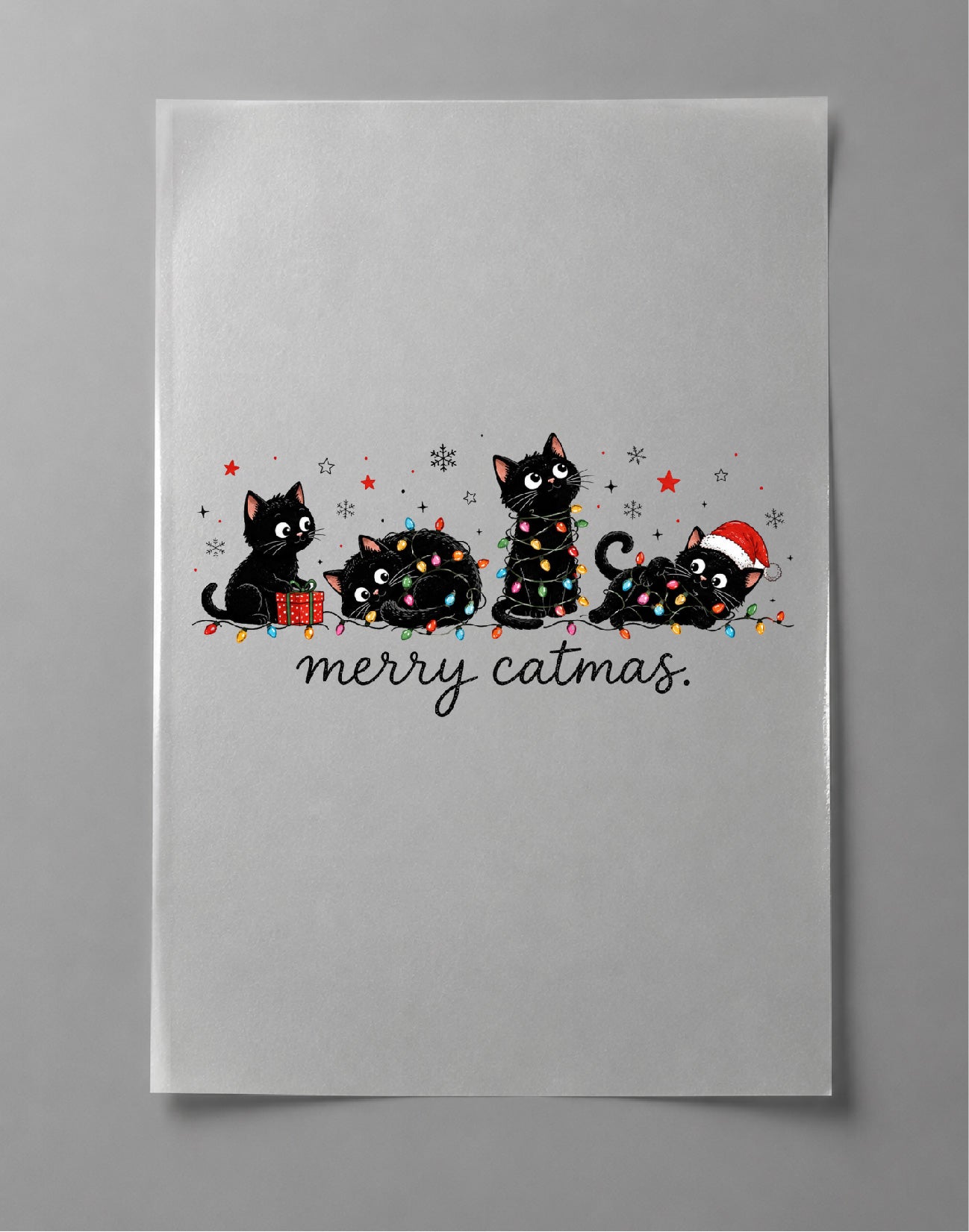 Merry Catmas Hoodie – Funny Christmas Cat Graphic, Cute Cat Holiday Apparel, Christmas Gift – DTF-42