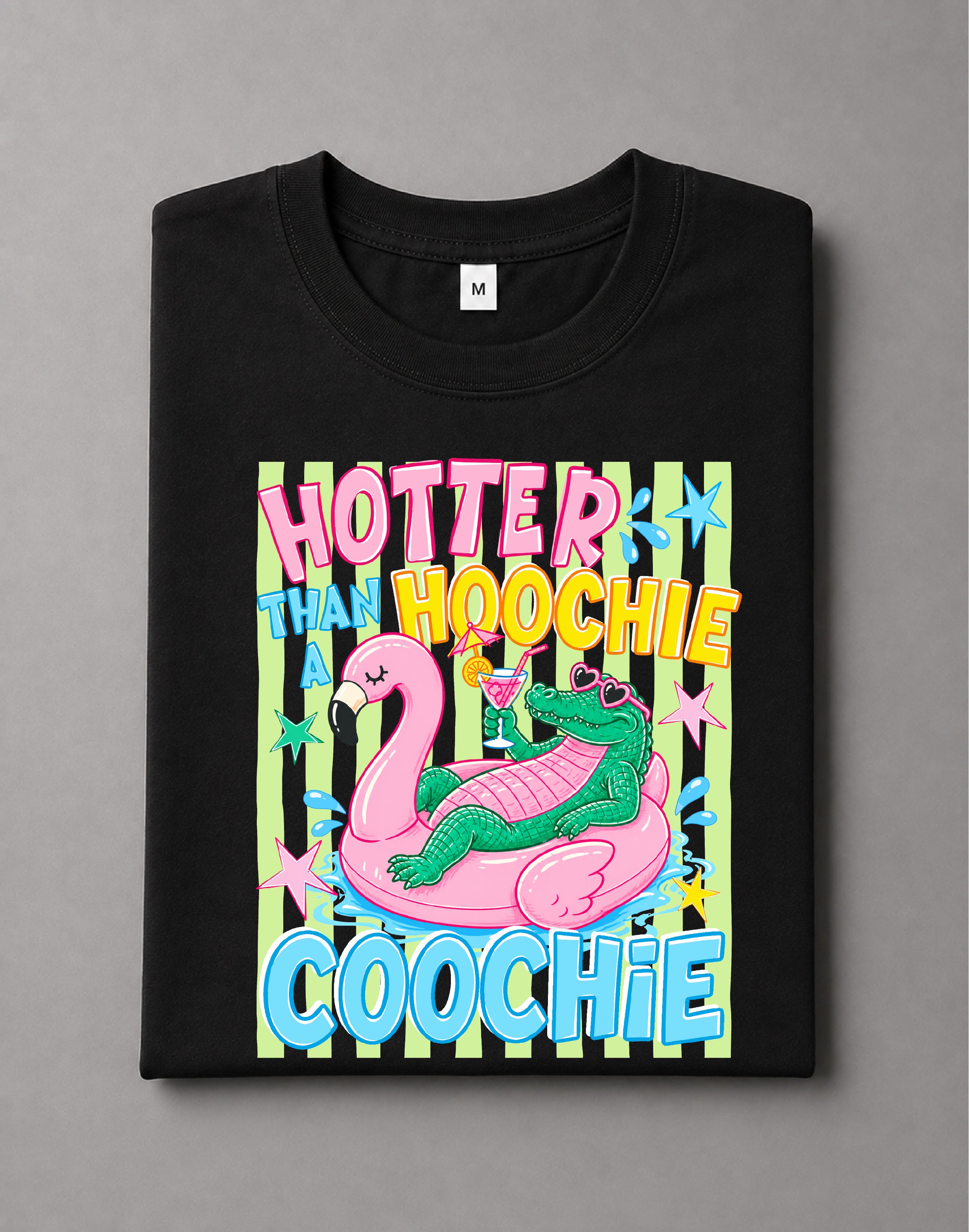 Hotter Than a Hoochie Coochie Shirt – Funny Southern Graphic Tee, Western Style Graphic Tee, Summer Party Shirt – DTF-5
