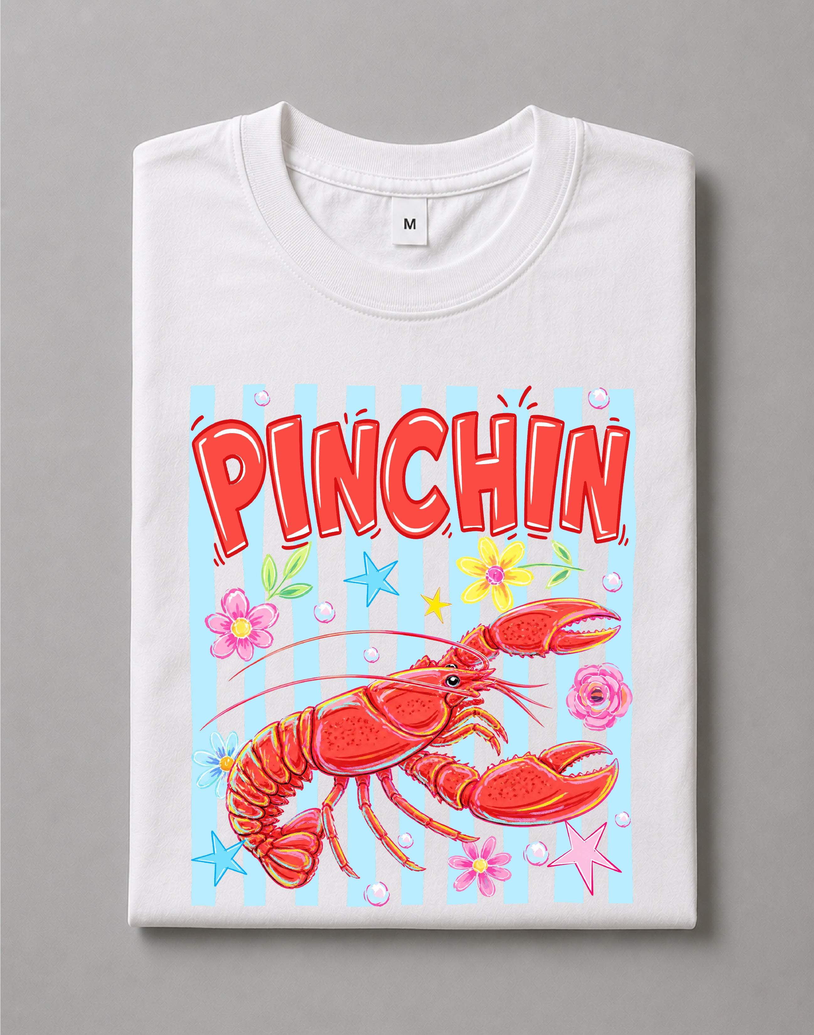 Pinchin' Shirt – Funny Lobster Graphic Tee, Coastal Lobster Shirt, Seafood Lover Shirt, Beach Vacation Shirt– DTF-8