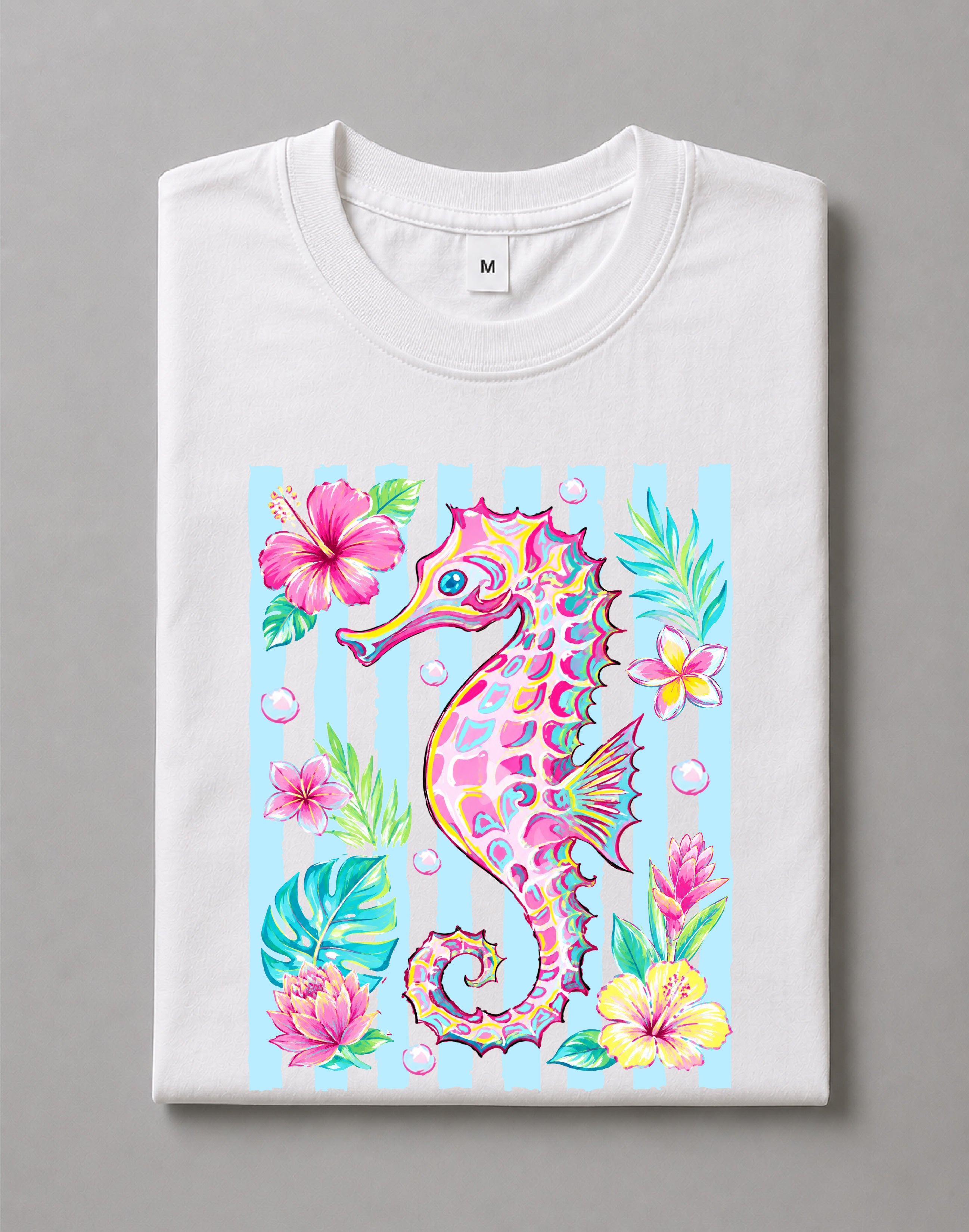 Seahorse Shirt – Seahorse Graphic Tee, Ocean Lover Shirt, Coastal Beach Shirt, Sea Life Graphic Tee – DTF-9