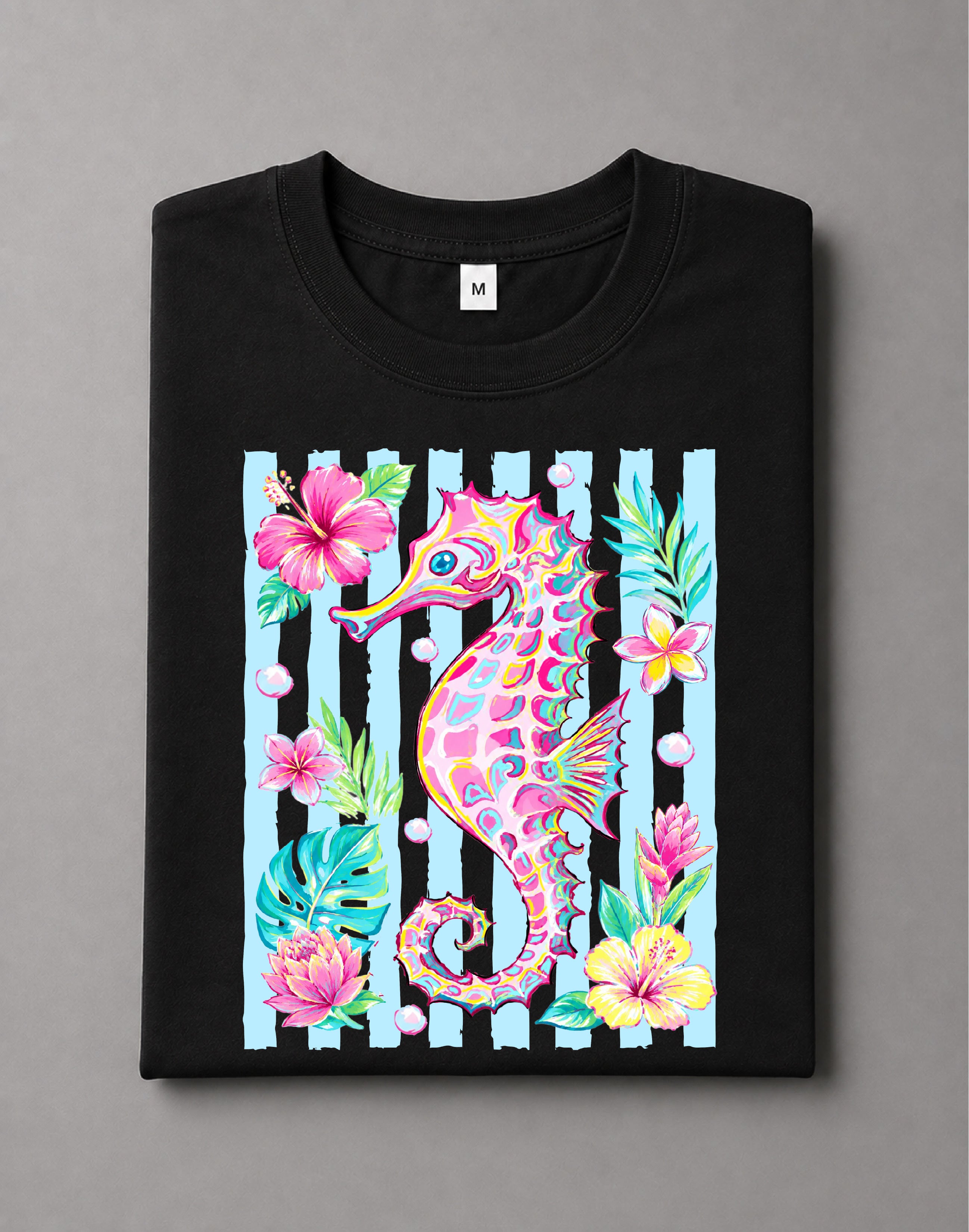 Seahorse Shirt – Seahorse Graphic Tee, Ocean Lover Shirt, Coastal Beach Shirt, Sea Life Graphic Tee – DTF-9